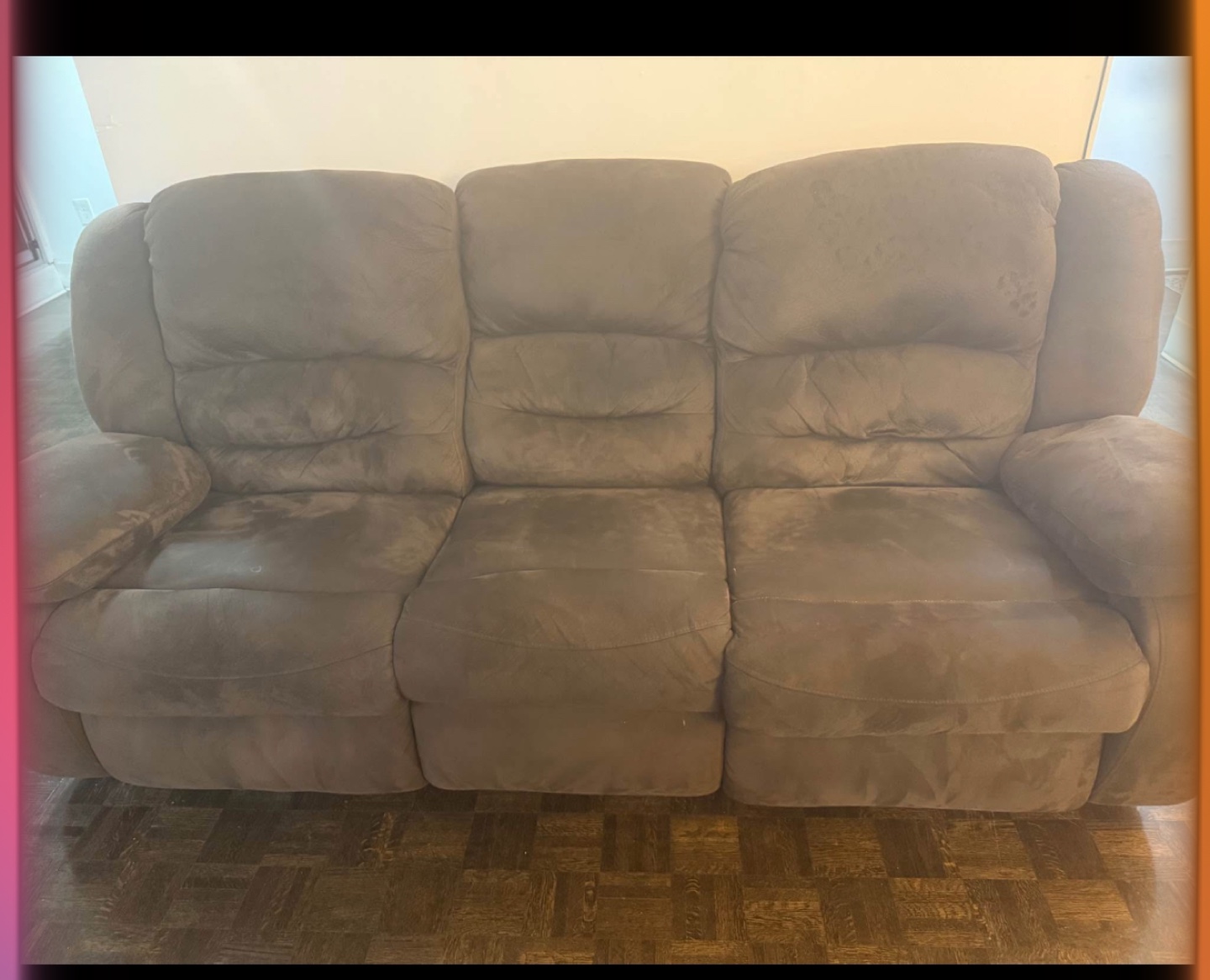 Reclining Sofa - Brown Microfiber - photo 3