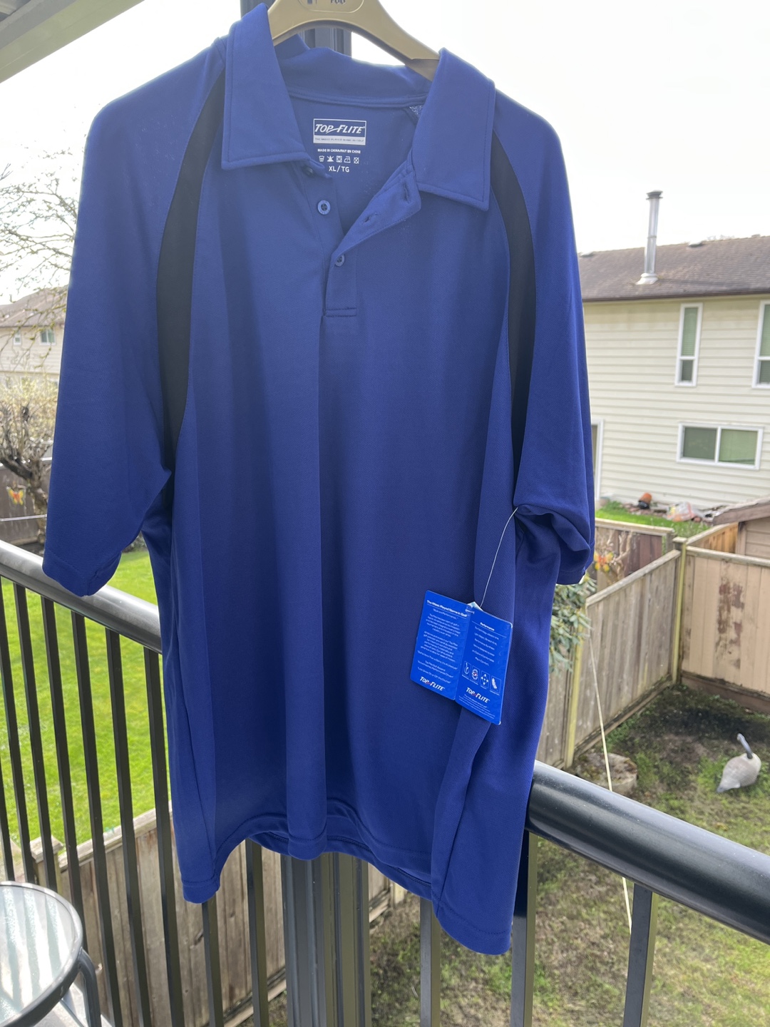Top-Flite Men's XL Blue Polo Shirt