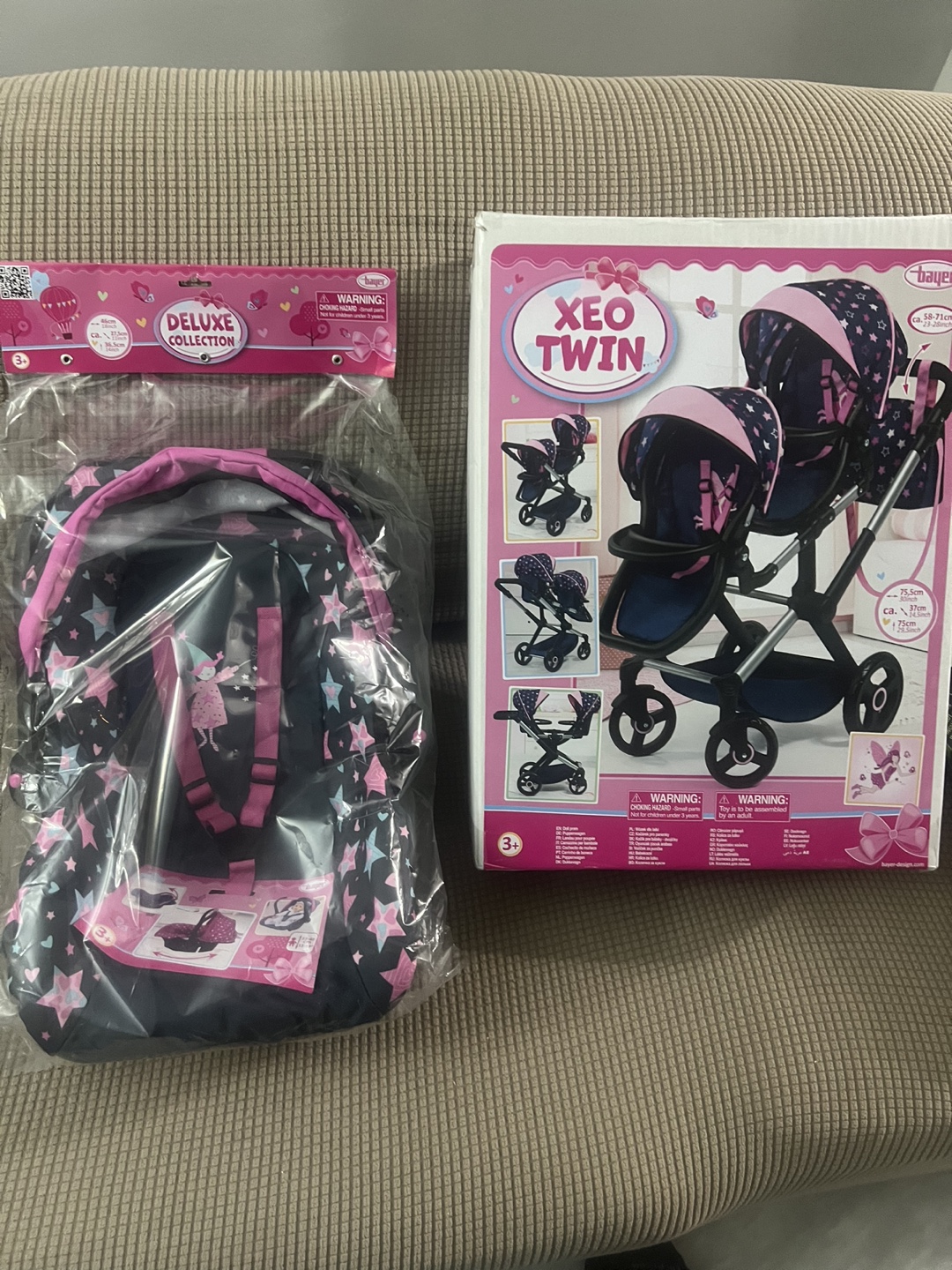 Bayer Design XEO Twin Doll Stroller Deluxe Collection