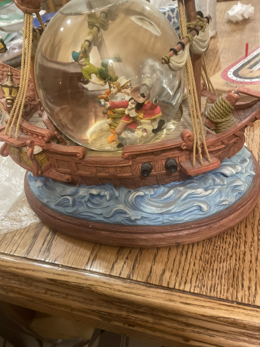 Peter Pan Ship Snow Globe