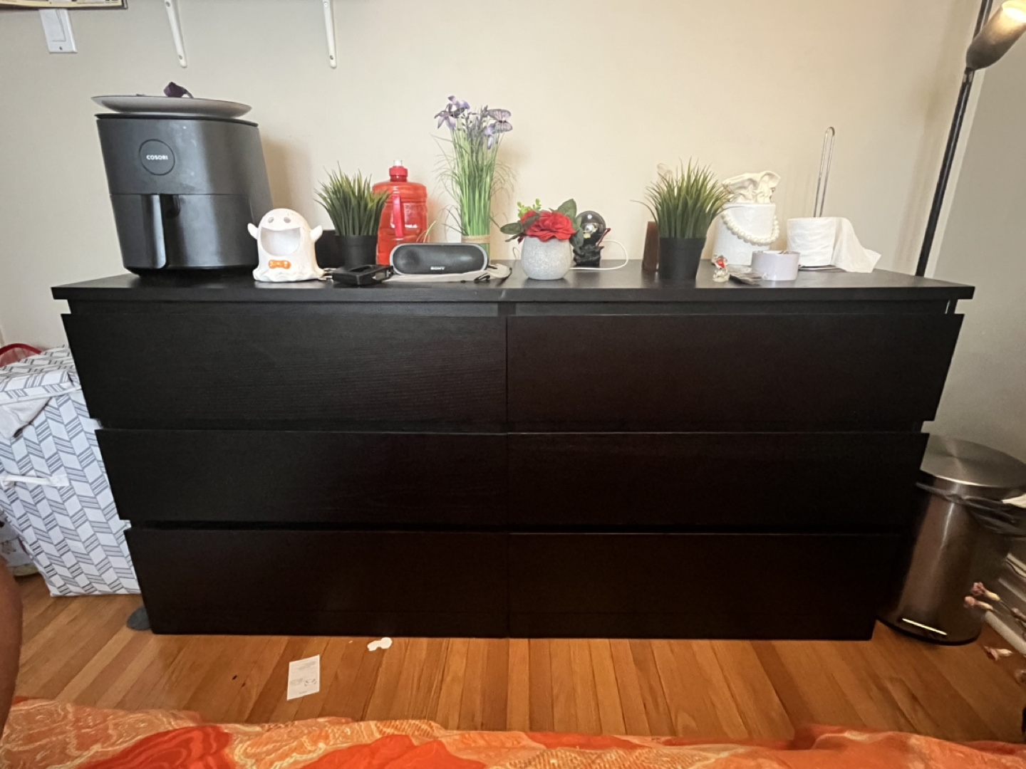 IKEA MALM 6-Drawer Dresser - Black-Brown