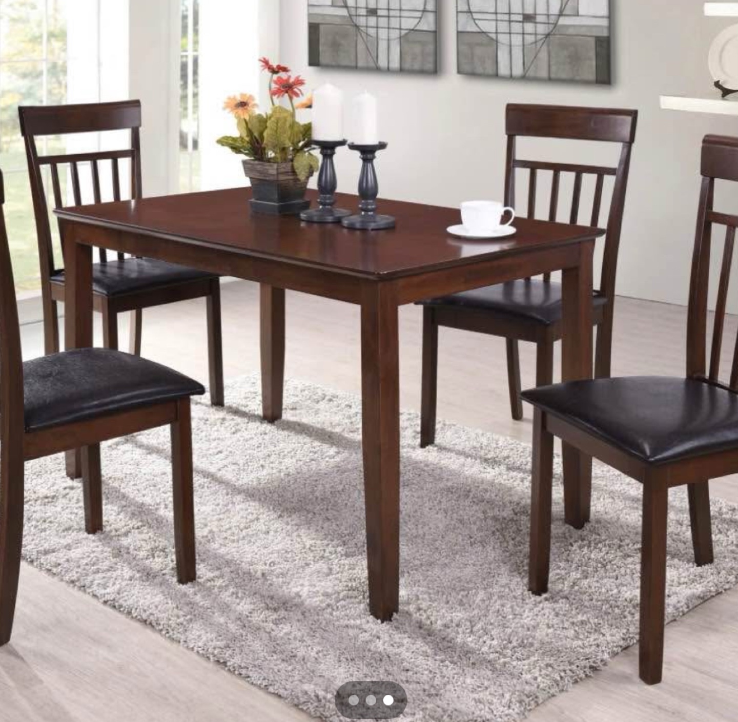 5-Piece Dining Set - Table and 4 Chairs - photo 2