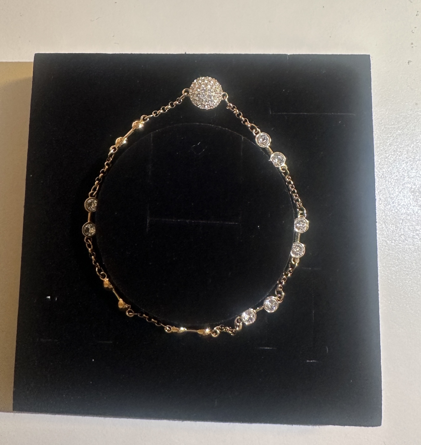 Swarovski gold-tone bracelet with clear crystals