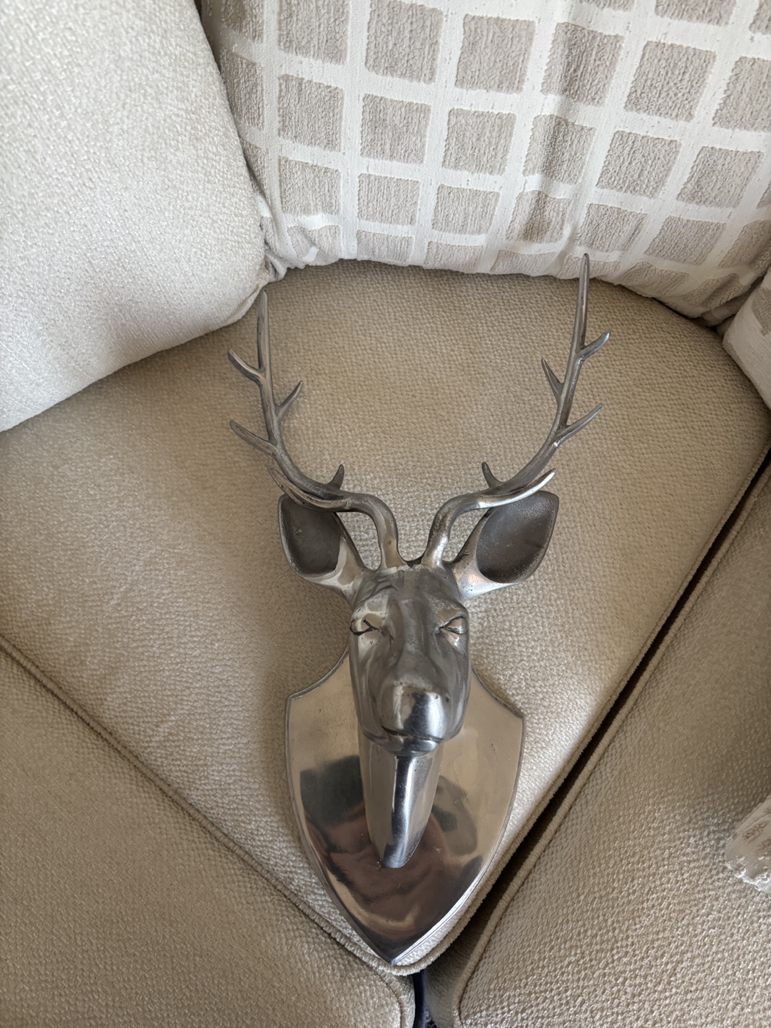 Aluminum Deer Head Wall Decor - photo 2