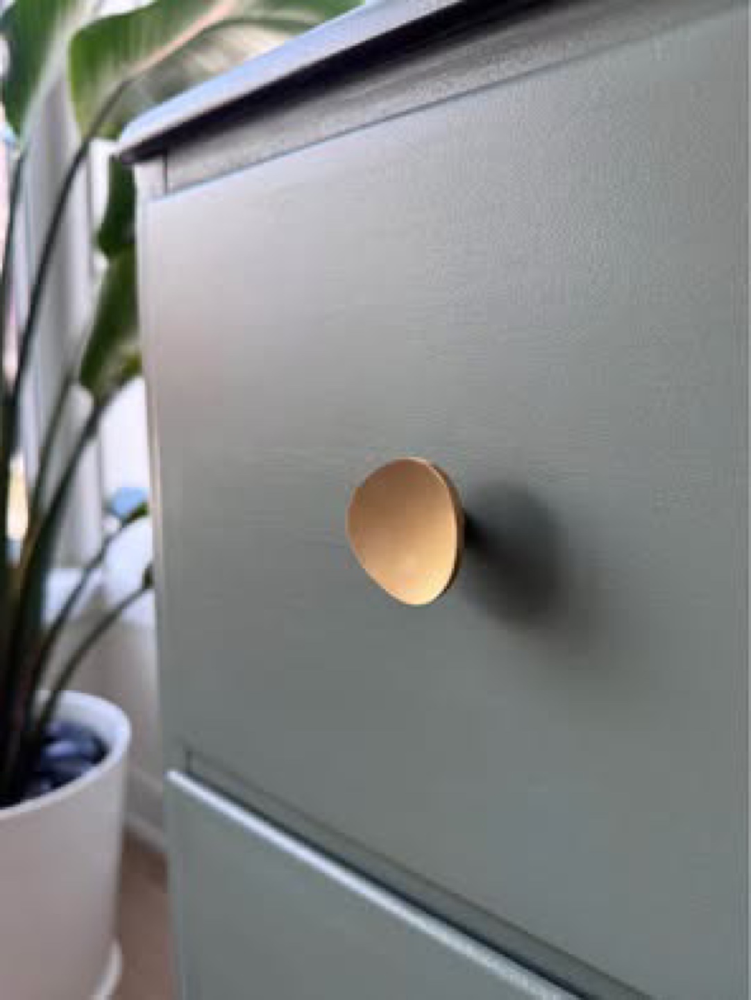Three-Drawer Dresser - Sage Green with Gold Knobs - photo 5