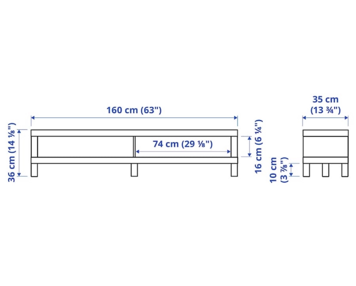 IKEA LACK TV bench - White - photo 4