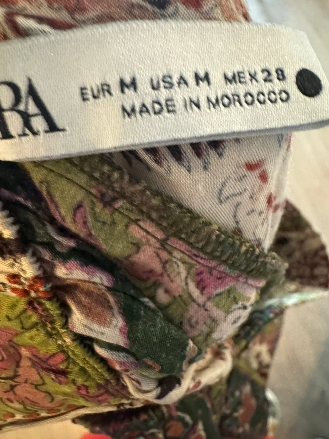 Zara Women's Flowy Satin style Printed Pants image indicator(2)