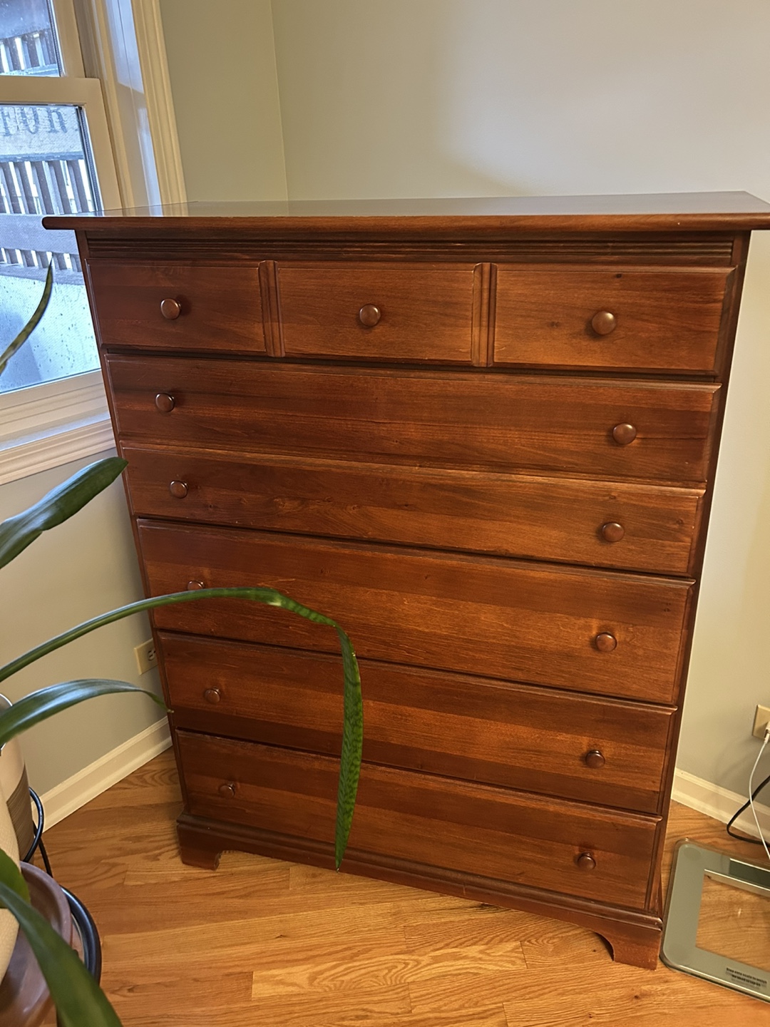 Tall Wooden Chest of Drawers