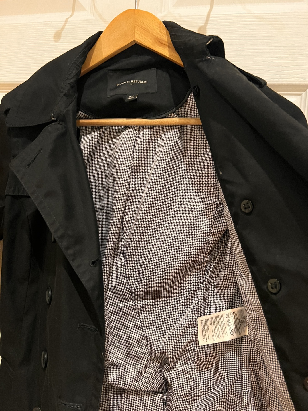 Banana Republic Petite XS Black Trench Coat - photo 4