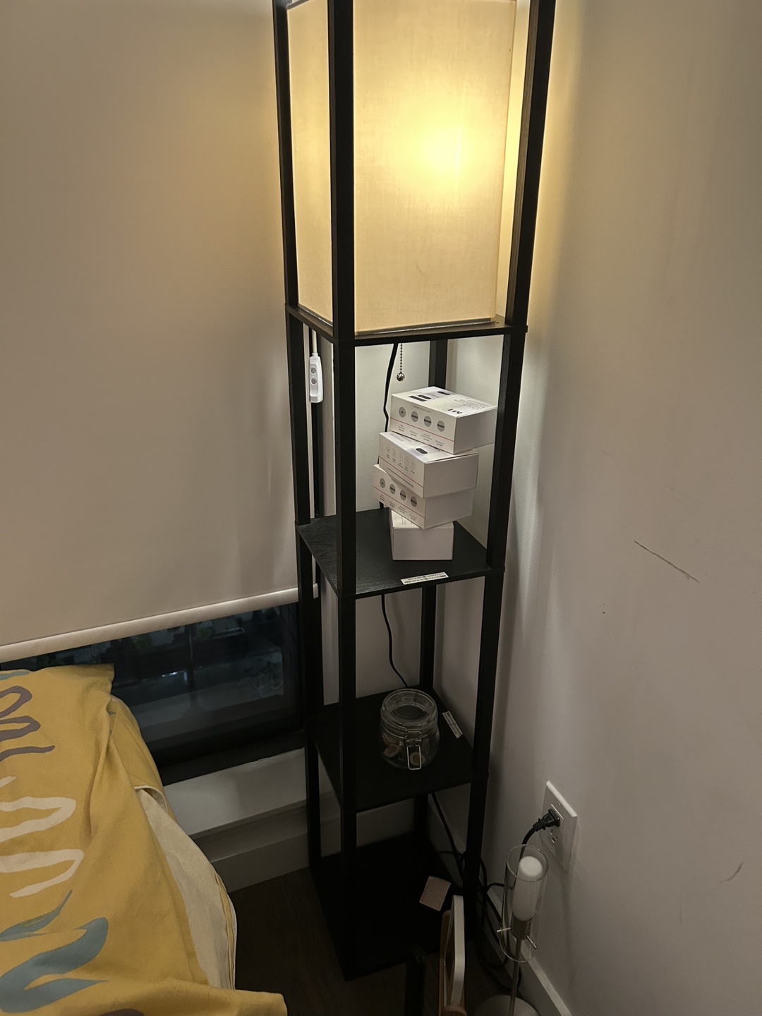 Black Floor Lamp with Shelves - photo 5
