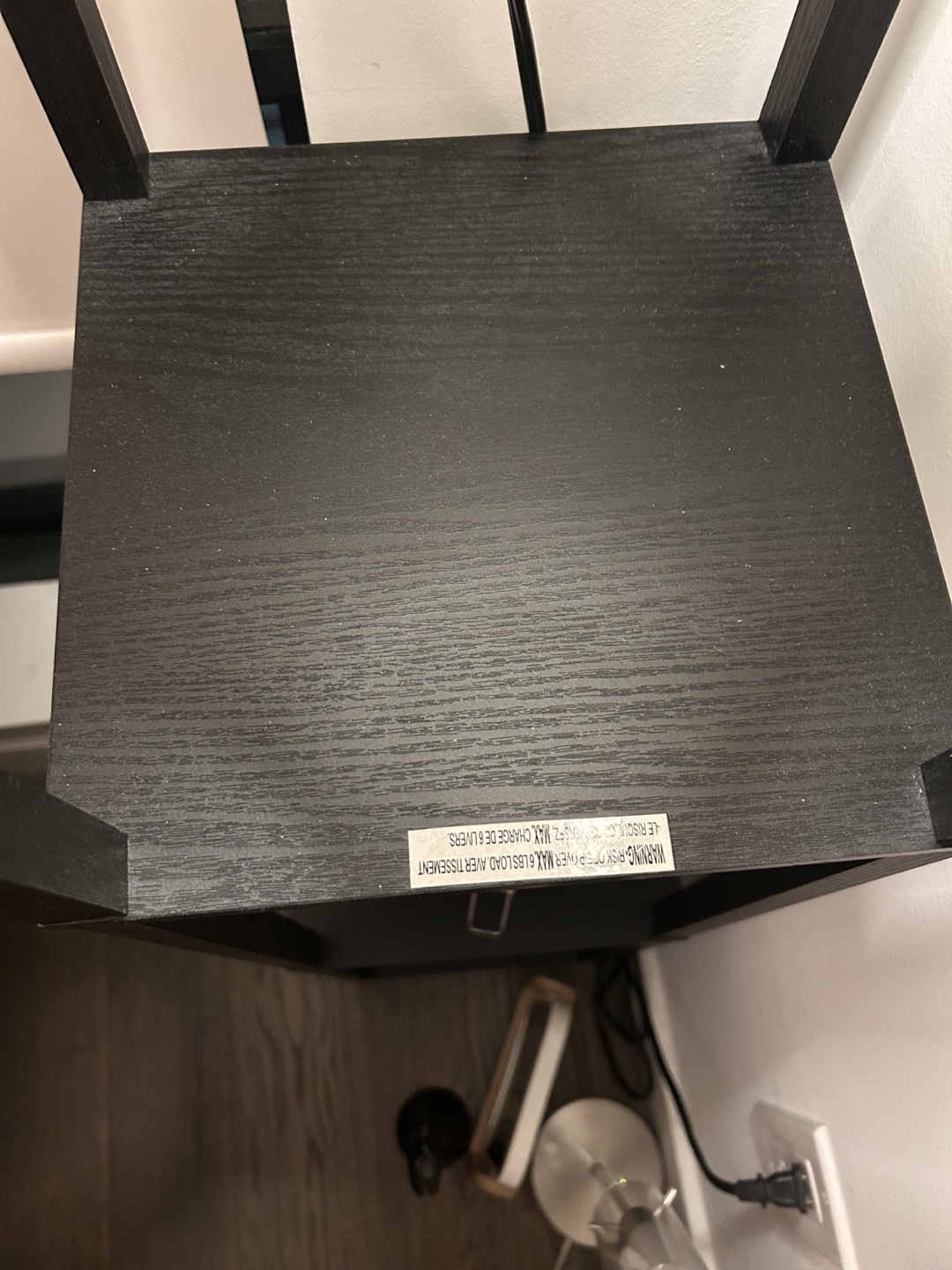 Black Floor Lamp with Shelves
