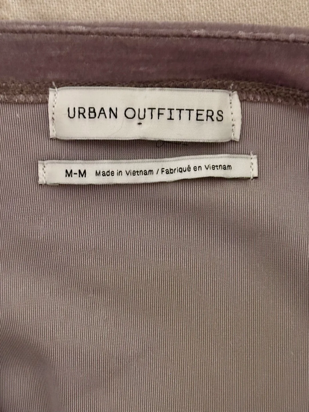 Urban Outfitters Silver Velvet Tie-Front Crop Top image indicator(8)