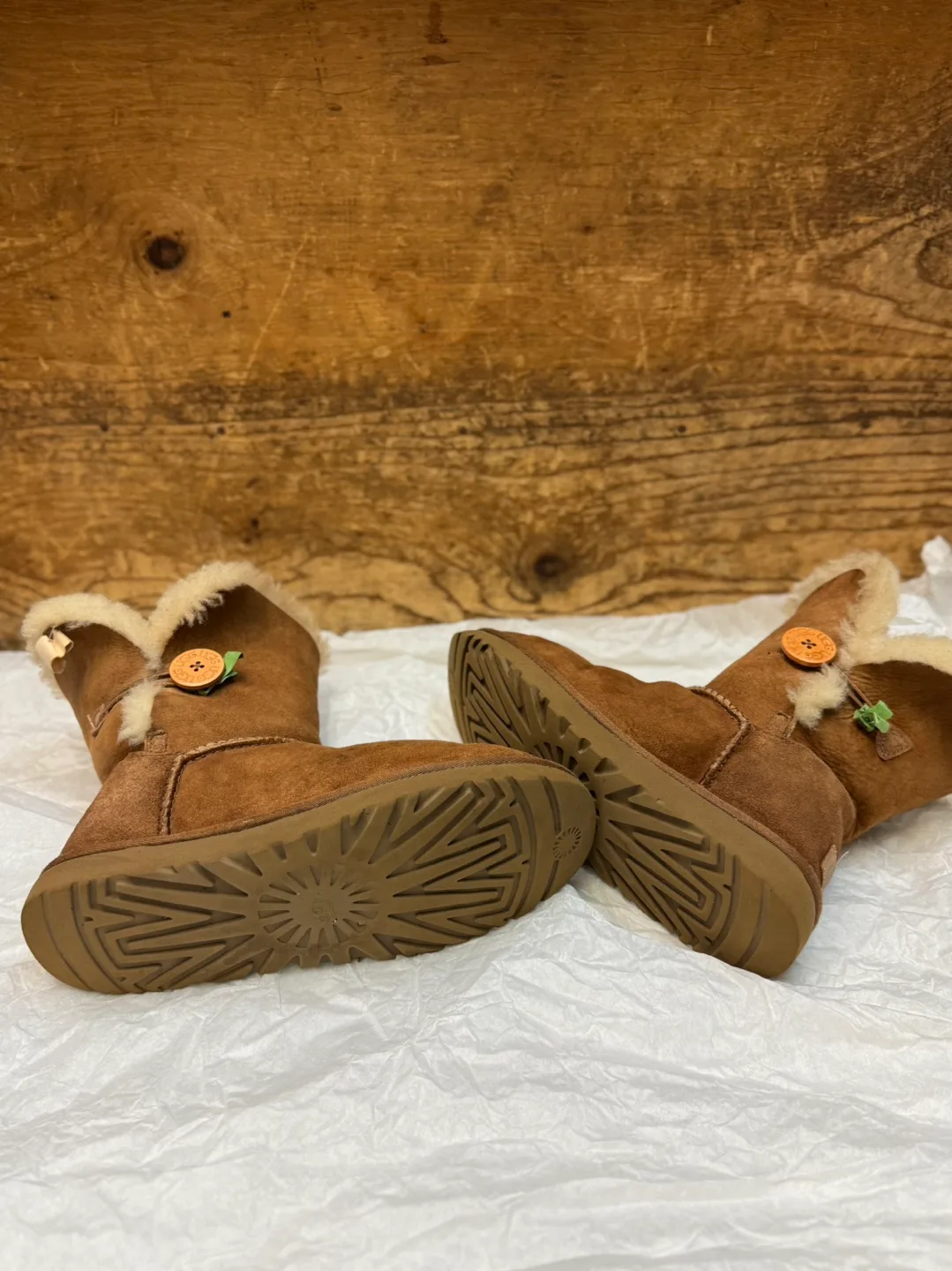 UGG Brown Button Boots SIZE 7 image indicator(3)