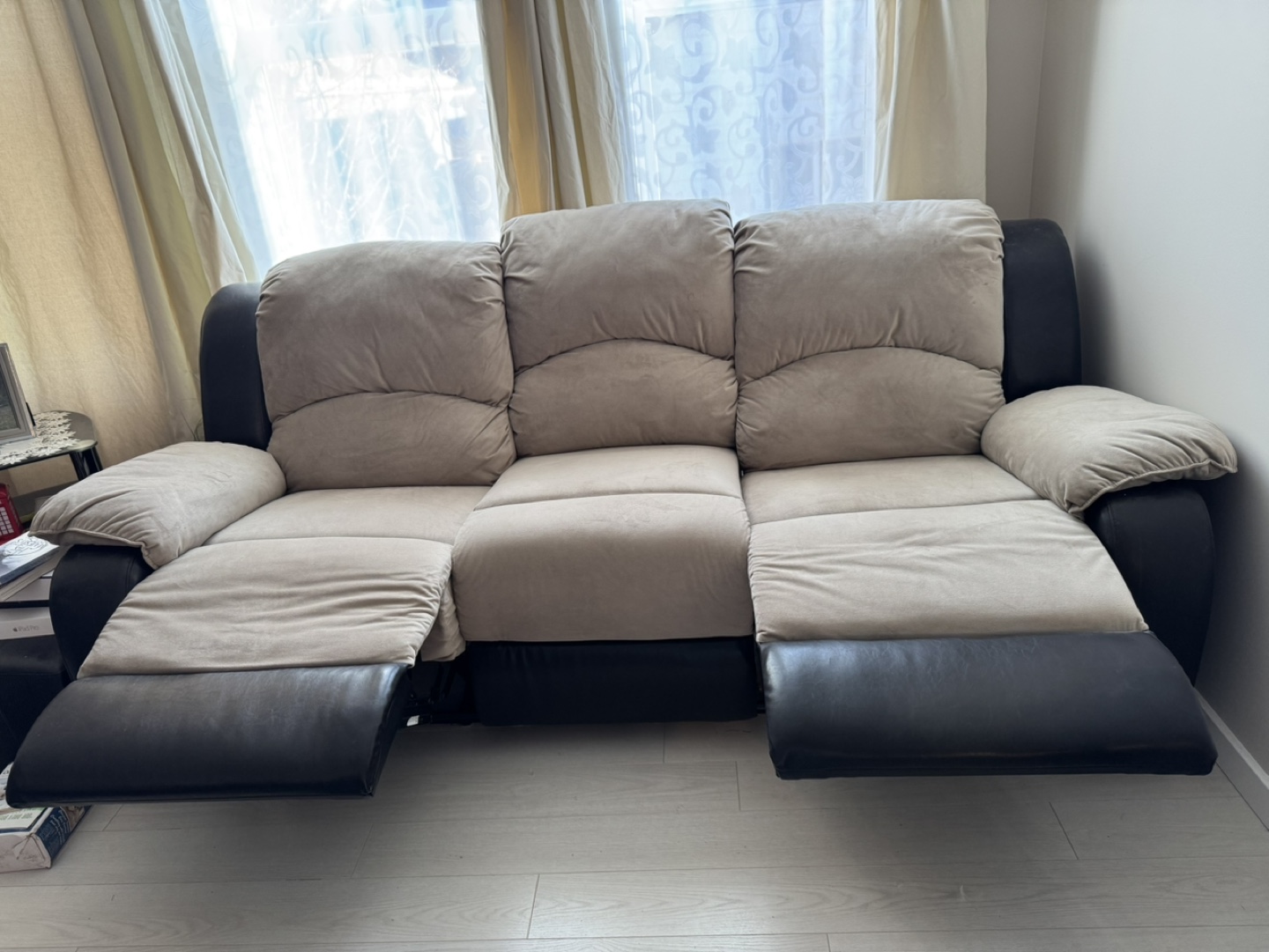 Reclining Sofa - Beige and Brown - photo 2