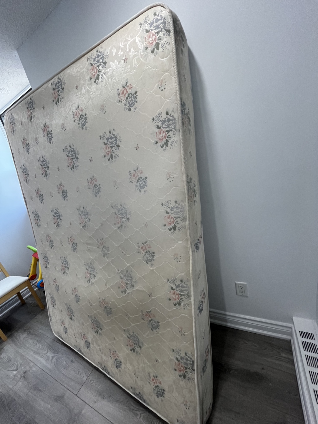 Double Mattress with Floral Pattern