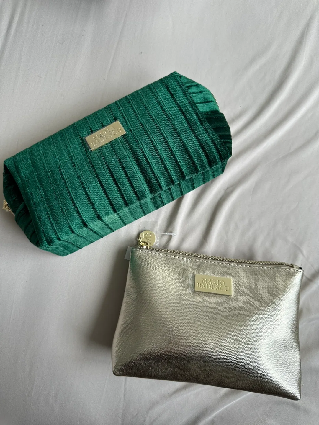 Mario Badescu Cosmetic Bags - Green Velvet & Gold thumbnail