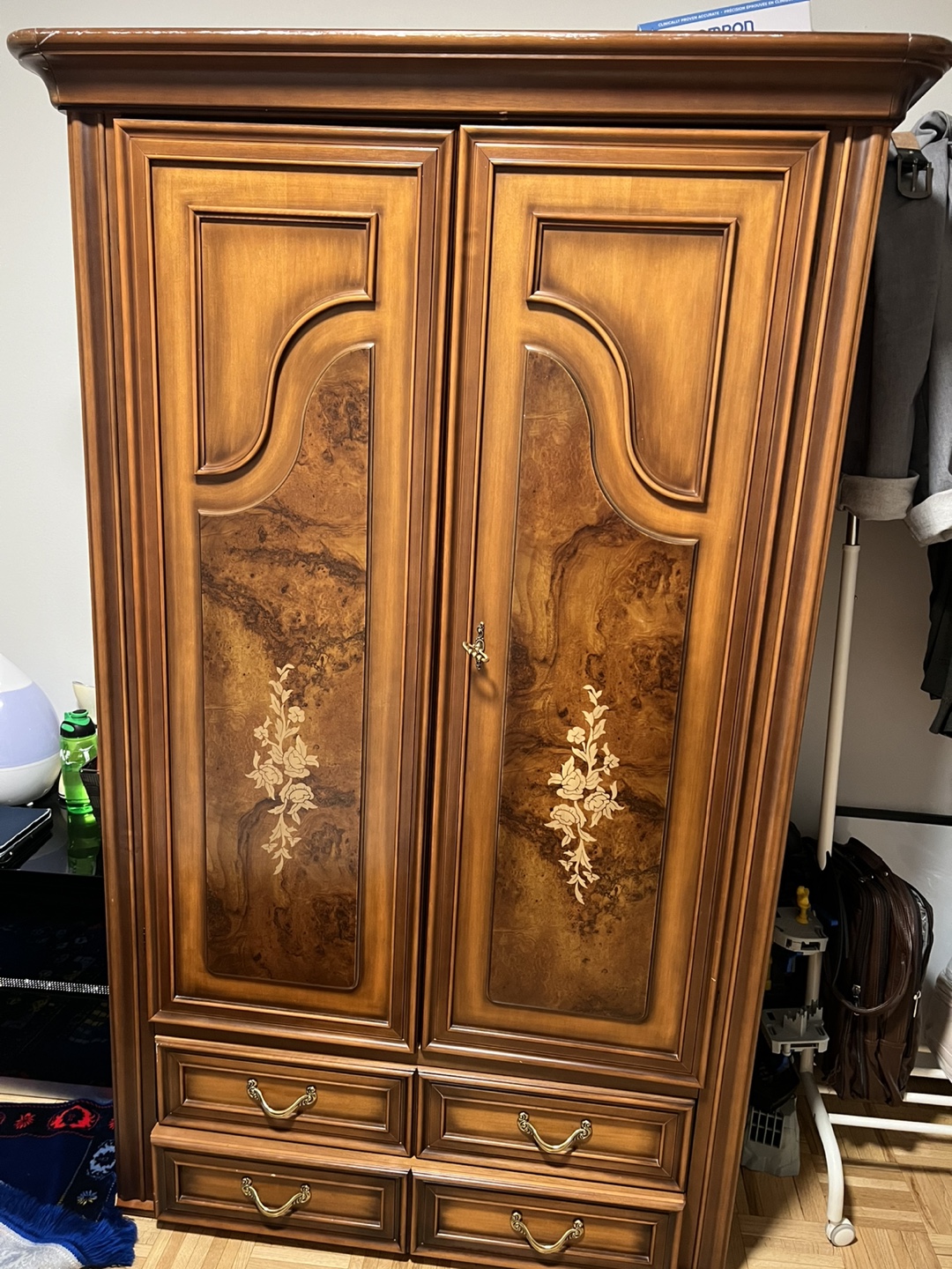 Wooden Armoire with Four Drawers - photo 2