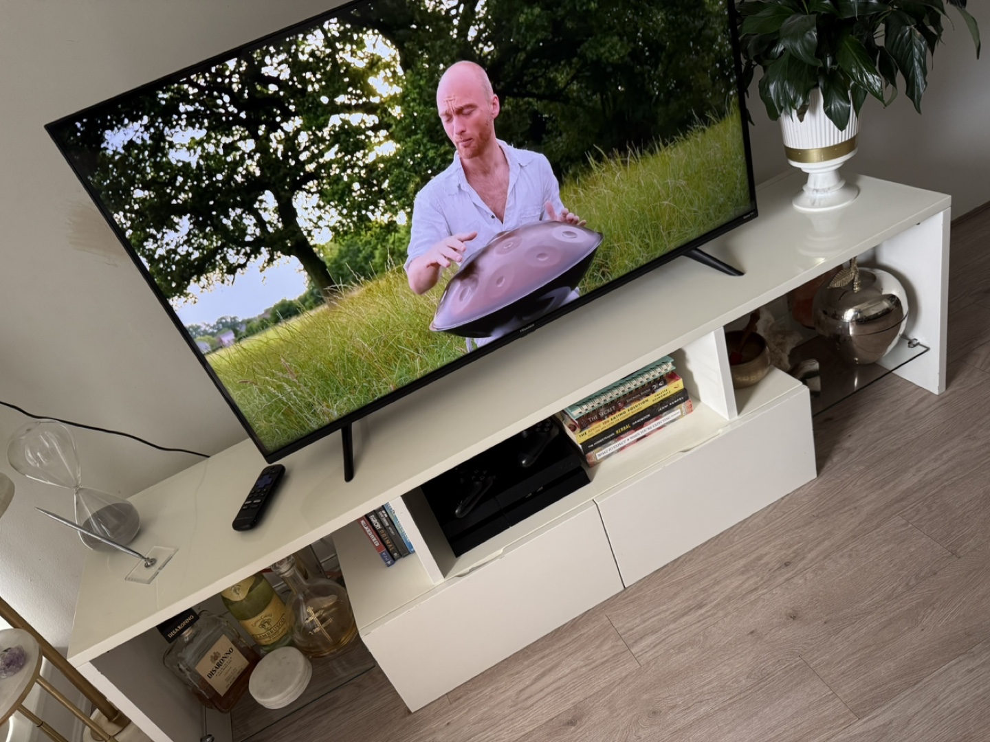 Maggie 63" White TV Stand with Storage