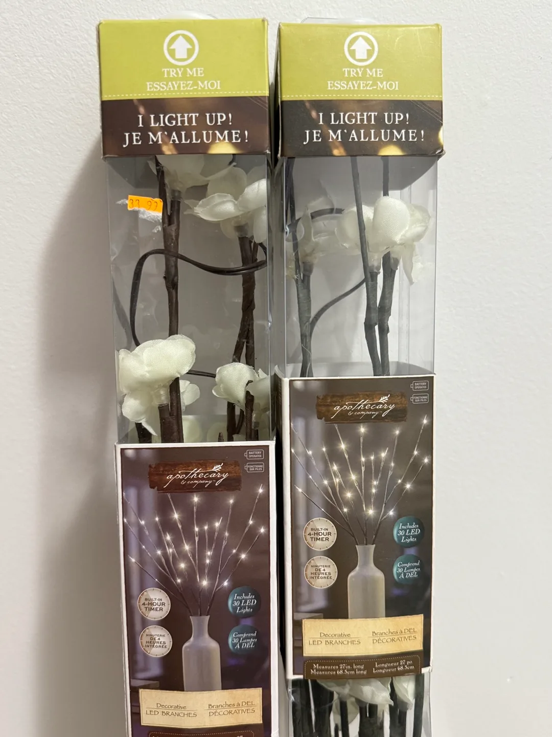 [New Boxed] Apothecary Light Up Decorative LED Branches - 2 Pack image indicator(2)