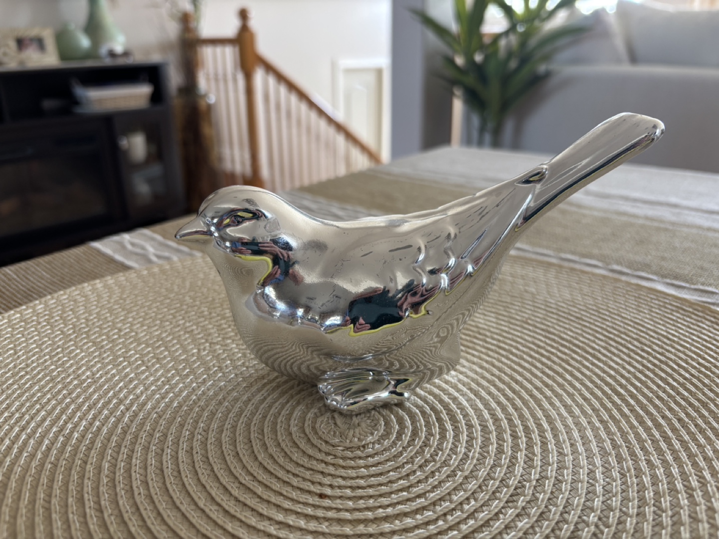 Set of Three Silver Bird Figurines