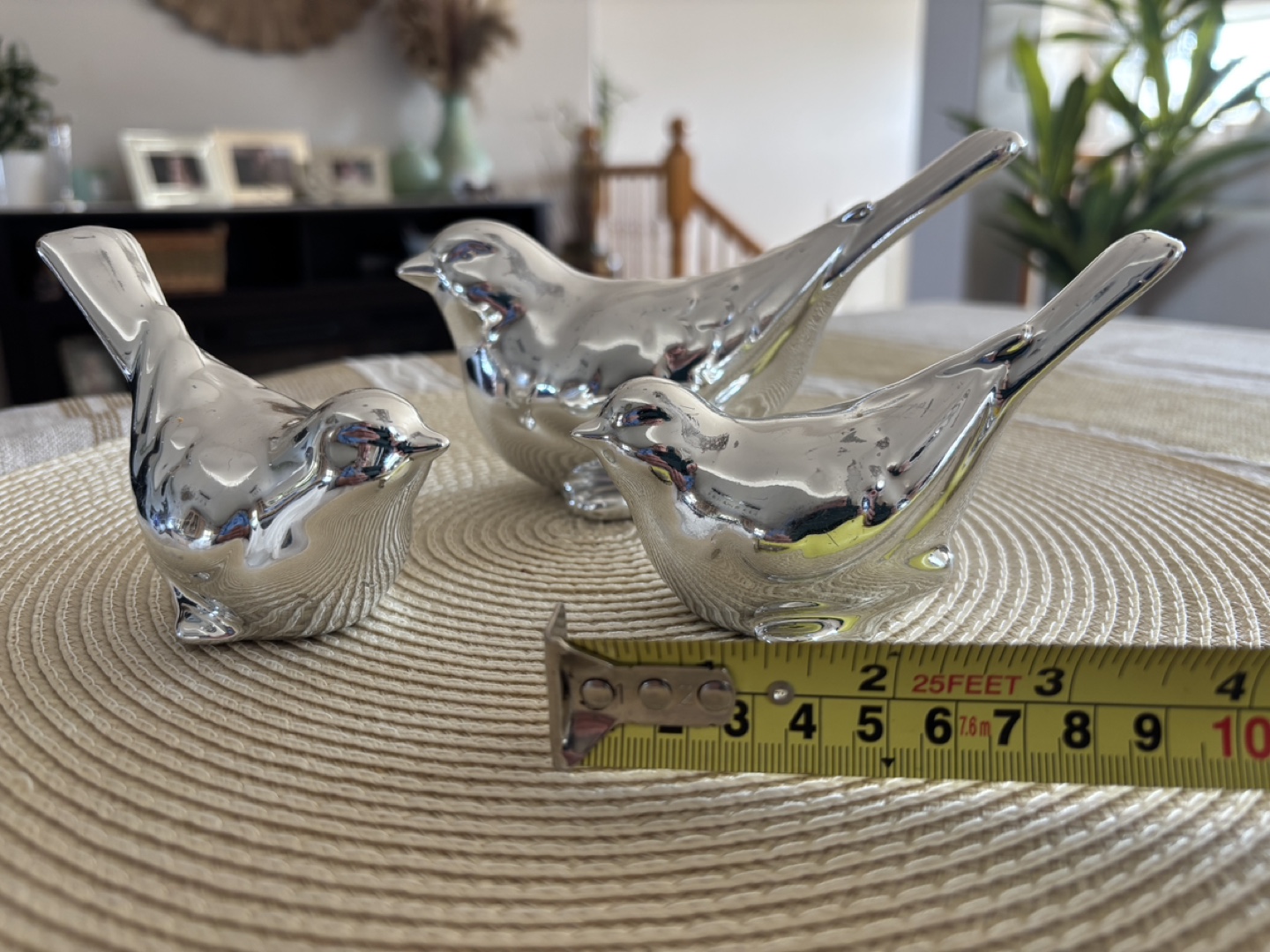 Set of Three Silver Bird Figurines - photo 3