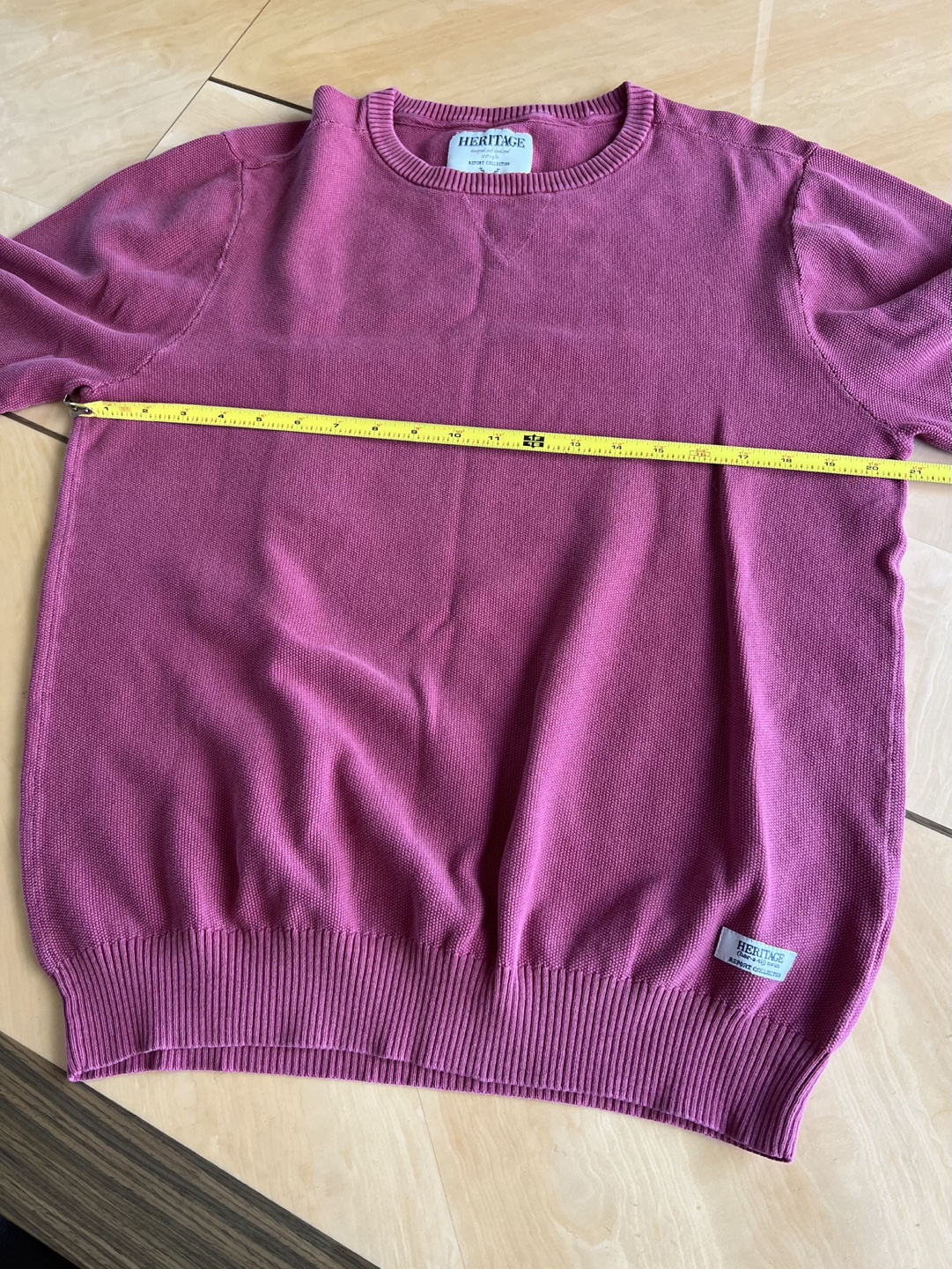 Heritage Mens Pink Crewneck Sweater - photo 3