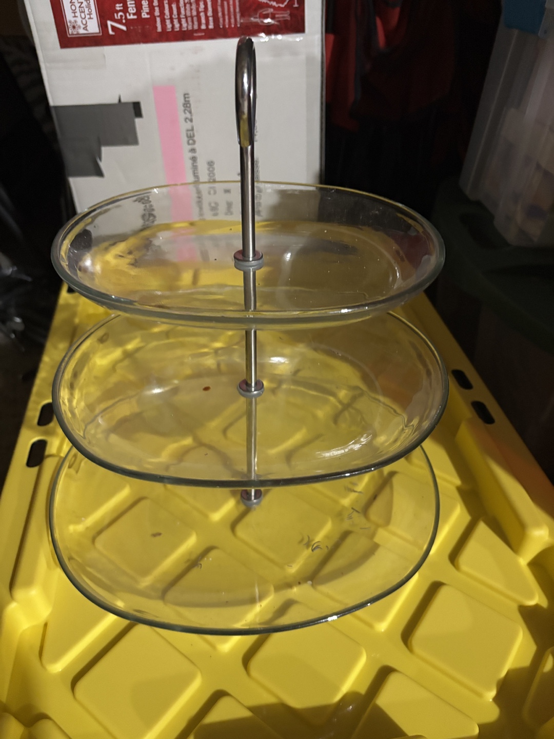 Three-Tier Glass Serving Stand