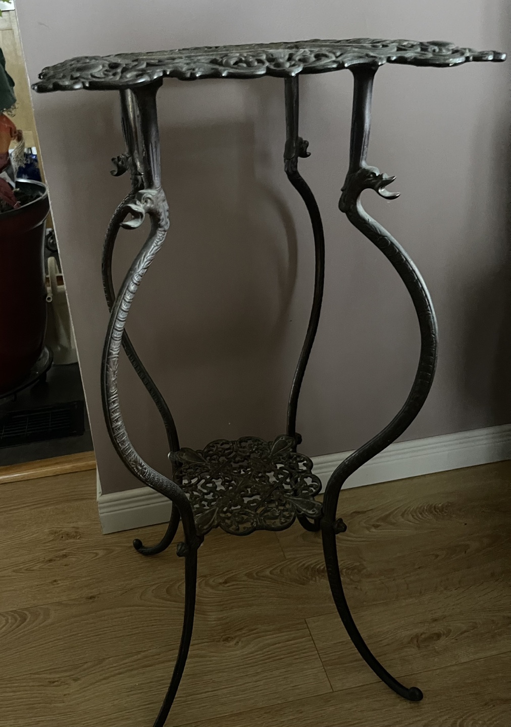 Ornate Cast Iron Plant Stand