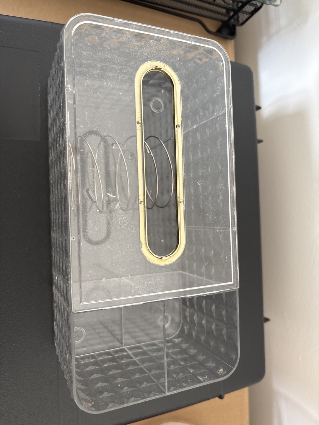#freecycle Clear Acrylic Tissue Box Holder with Organizer