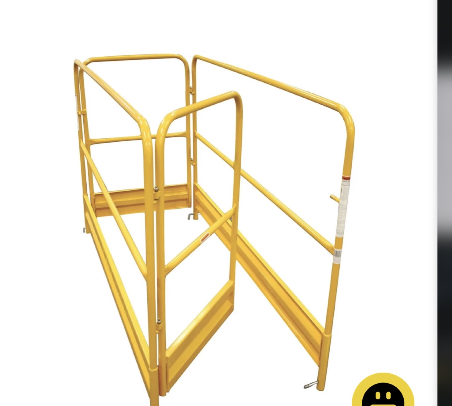 Yellow Steel Scaffolding Guardrail - photo 2