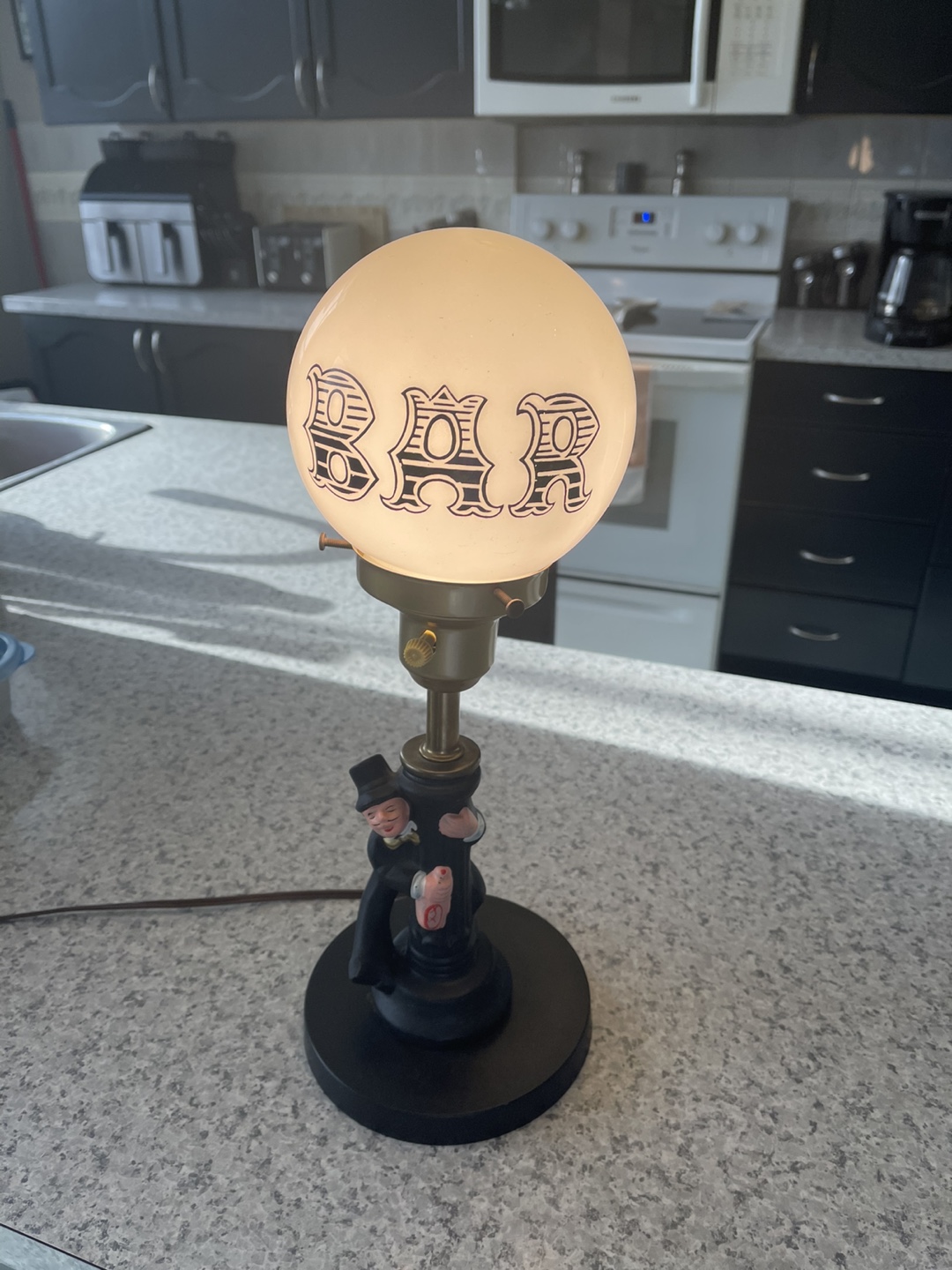 Vintage Bar Lamp with Unique Figurine Base - photo 2