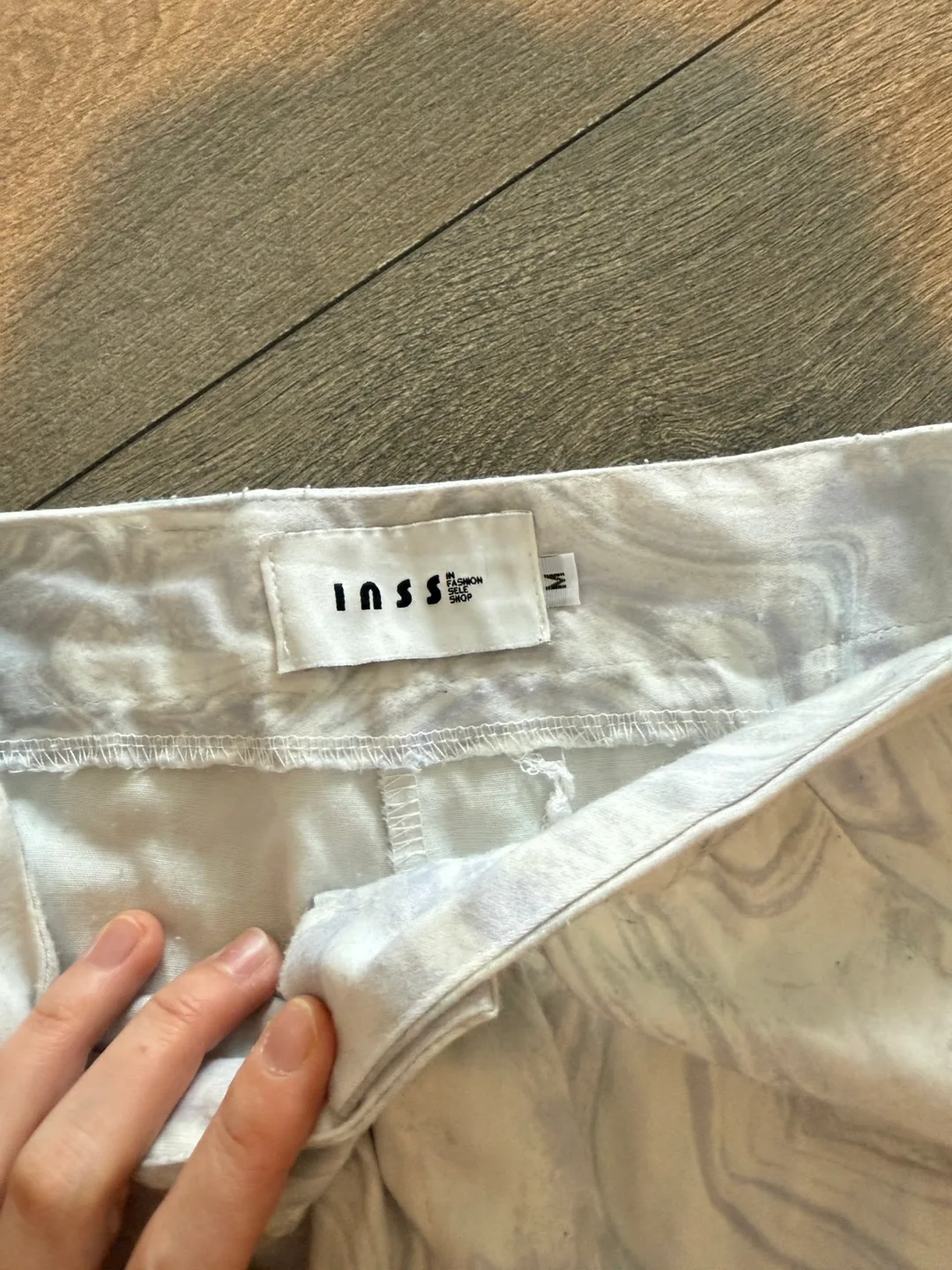 INSS Marble Print Wide Leg Pants image indicator(2)
