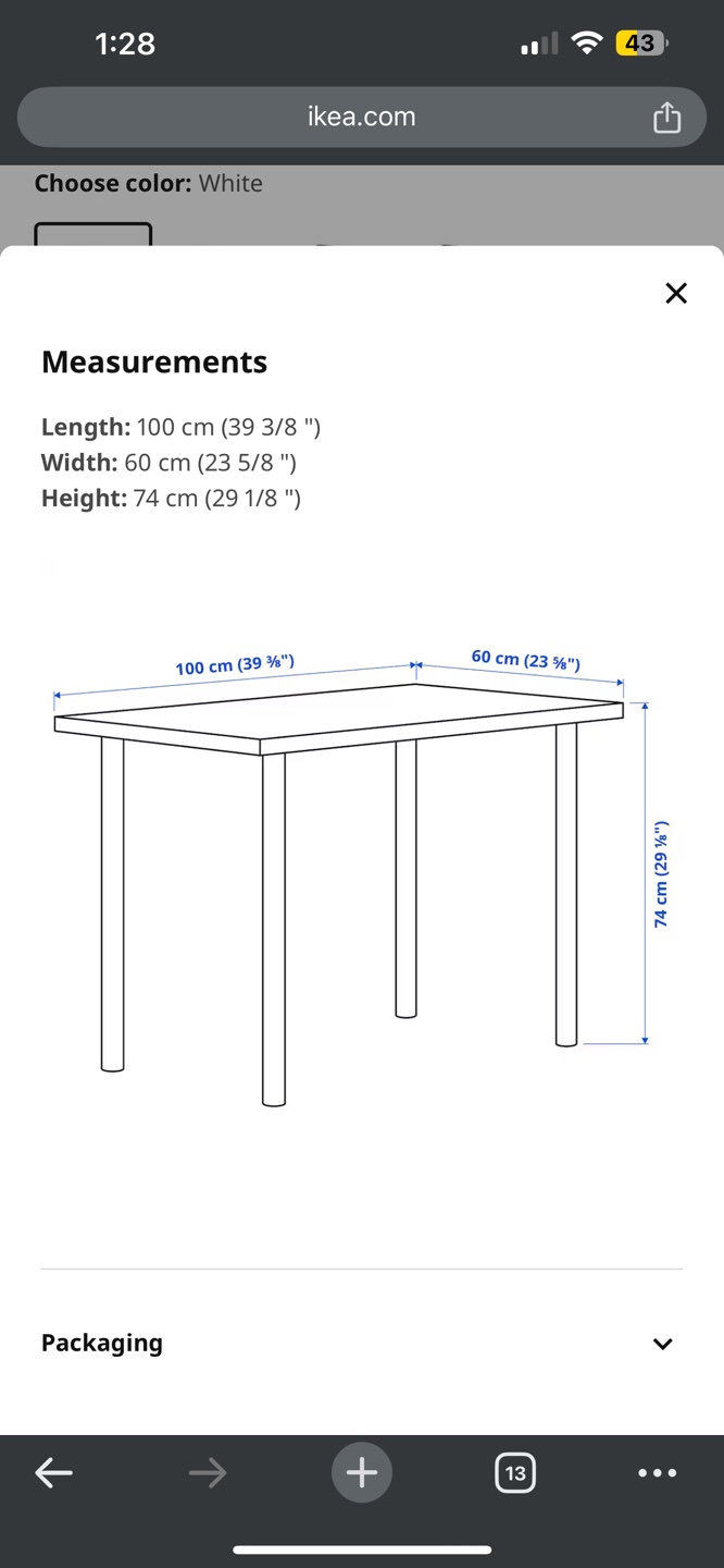 IKEA WHITE STUDY DESK - photo 4
