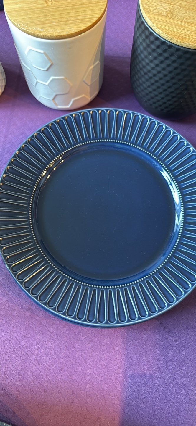 Set of 4 IKEA Dark Blue Dinner Plates
