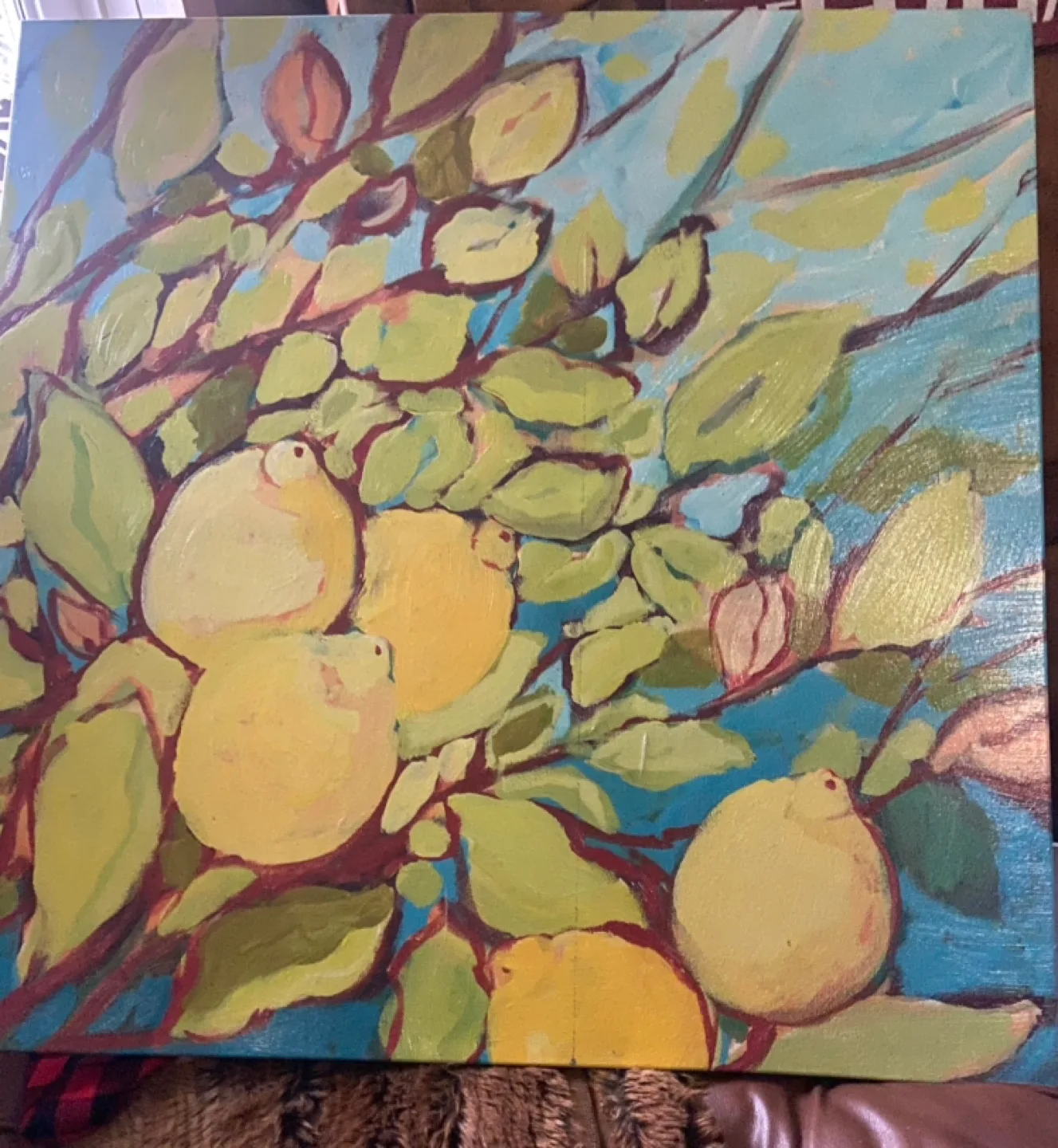 Large Lemon Tree Canvas Painting image indicator(2)