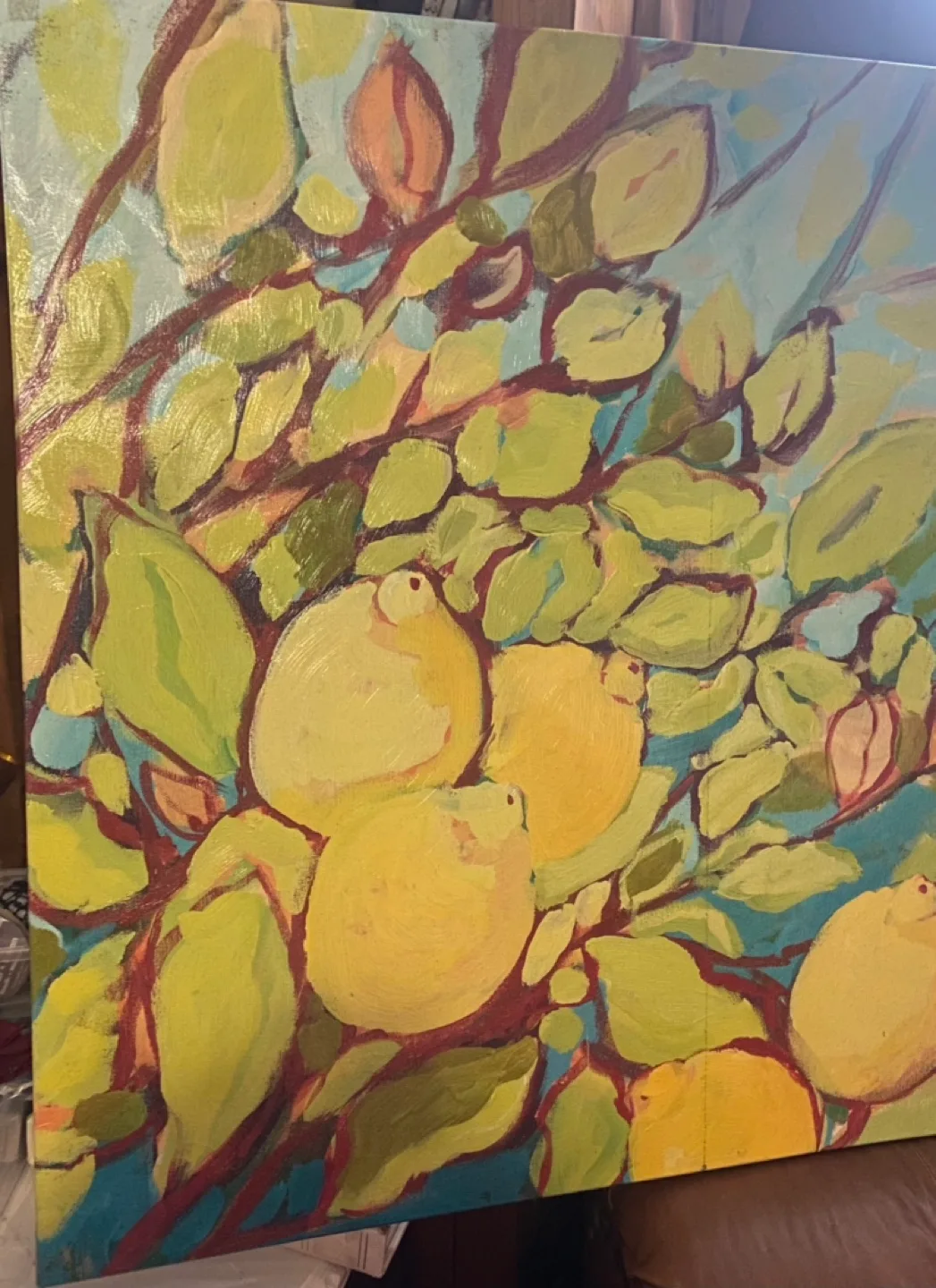 Large Lemon Tree Canvas Painting image indicator(3)