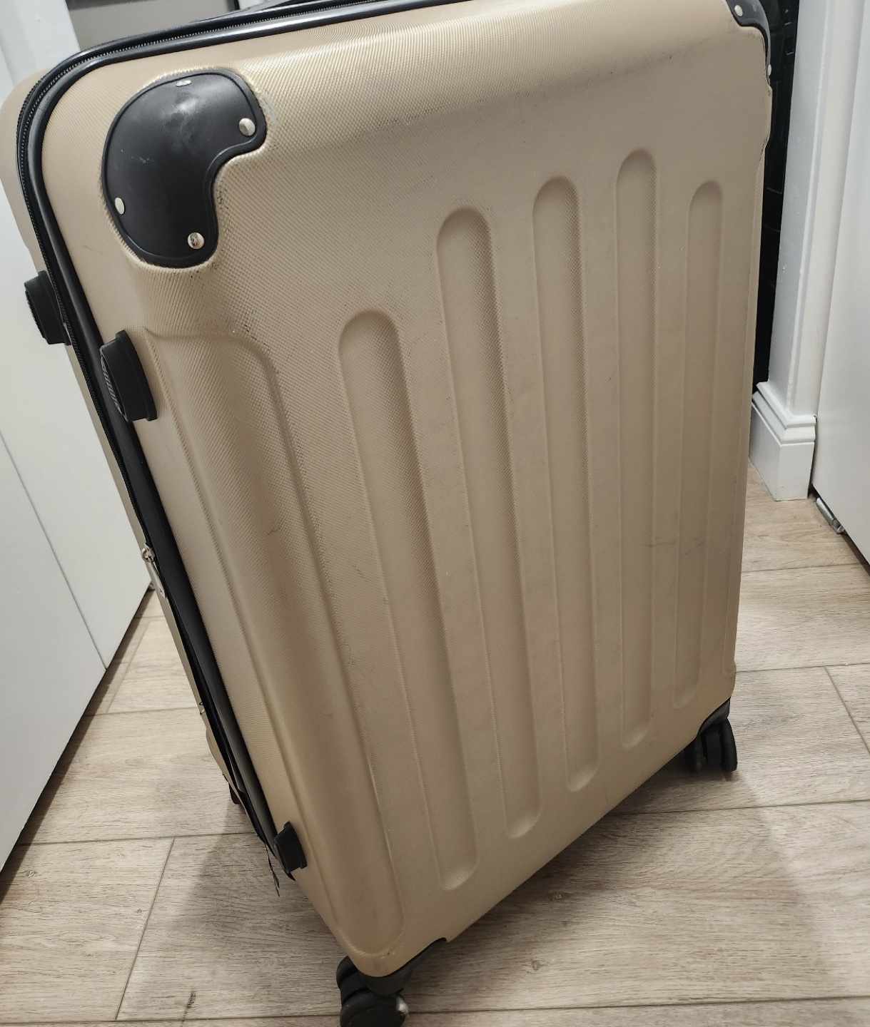 Large Beige Suitcase