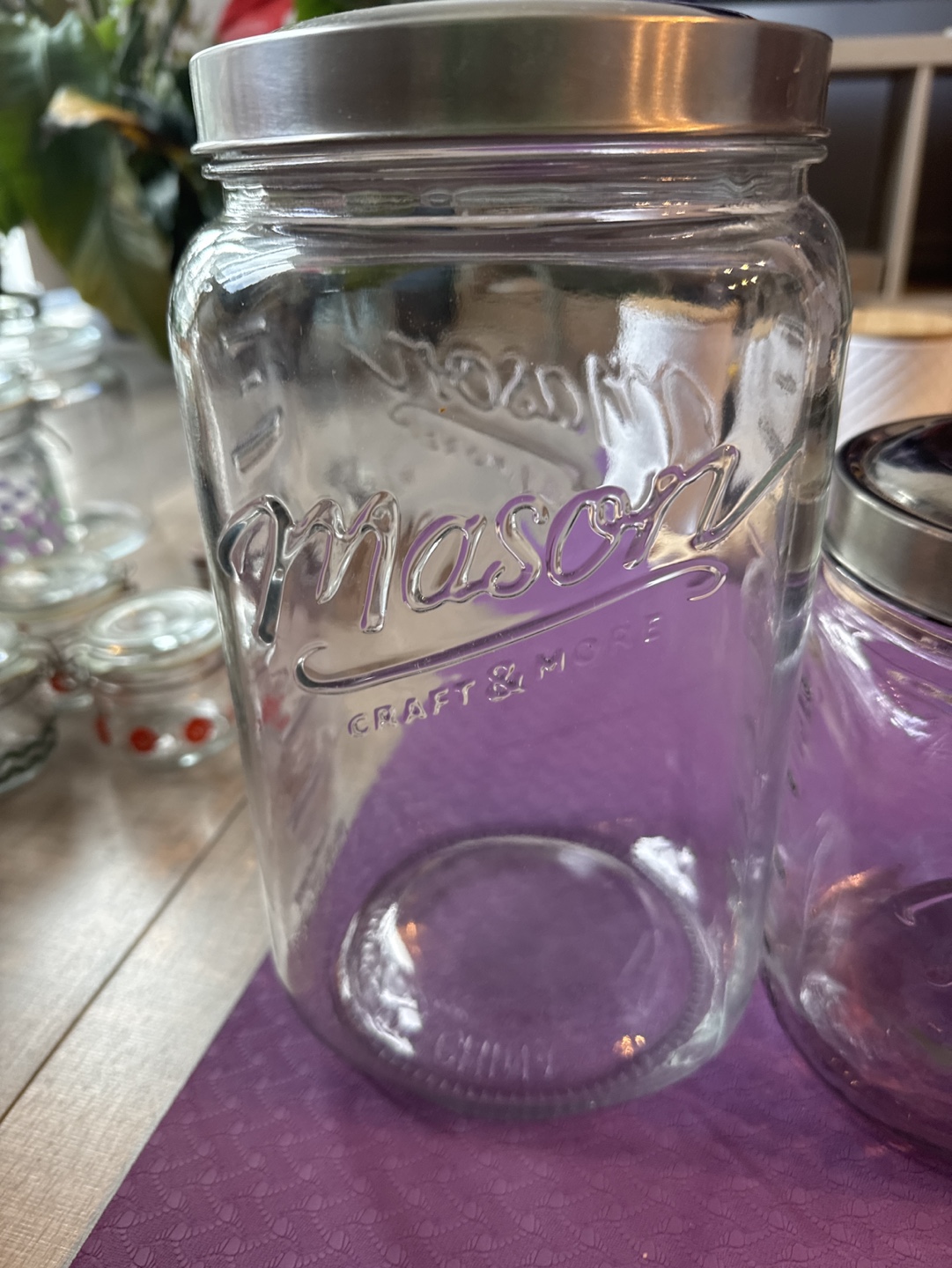 Set of 3 Mason Craft & More Glass Jars with Metal Lids - photo 2