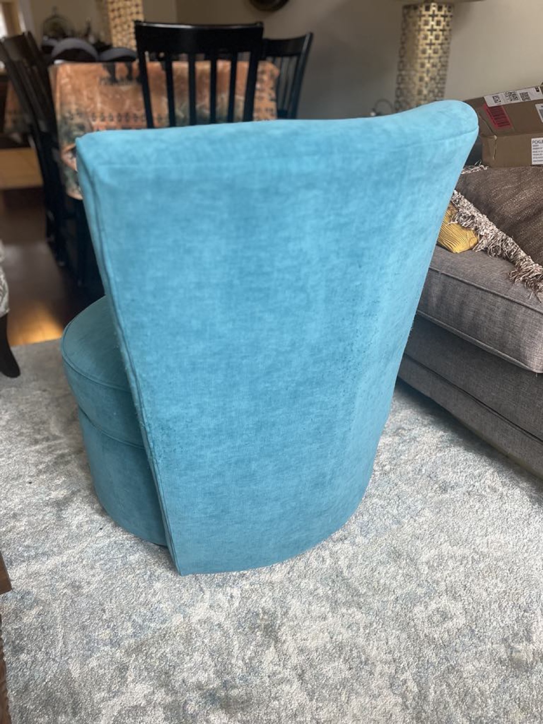 Teal Swivel Accent Chair - photo 3