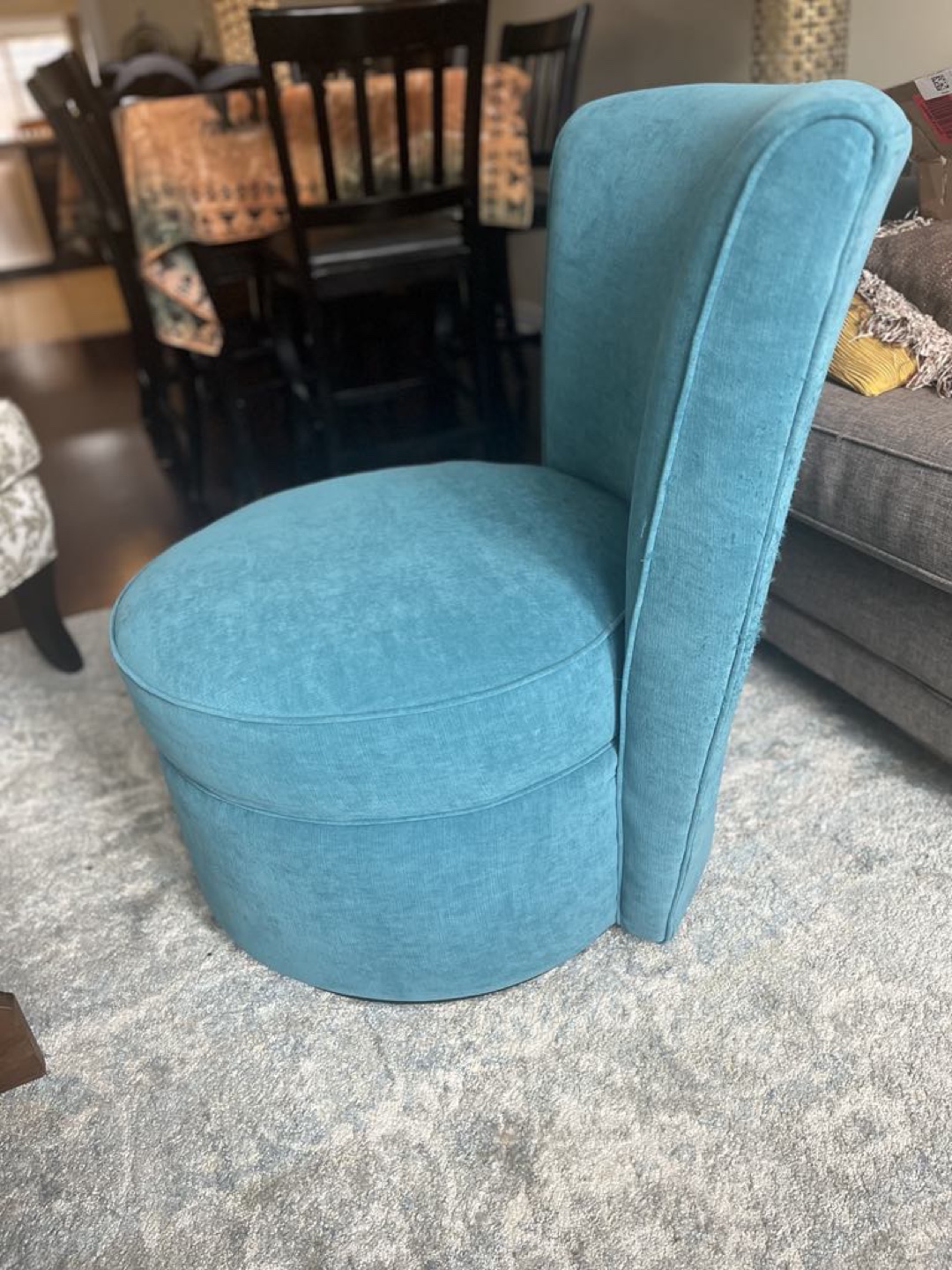 Teal Swivel Accent Chair