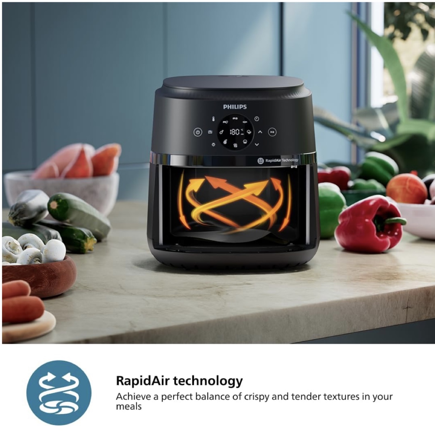 Philips Air Fryer 2000 Series, 6.6 Quarts (Black- Brand New) - photo 3