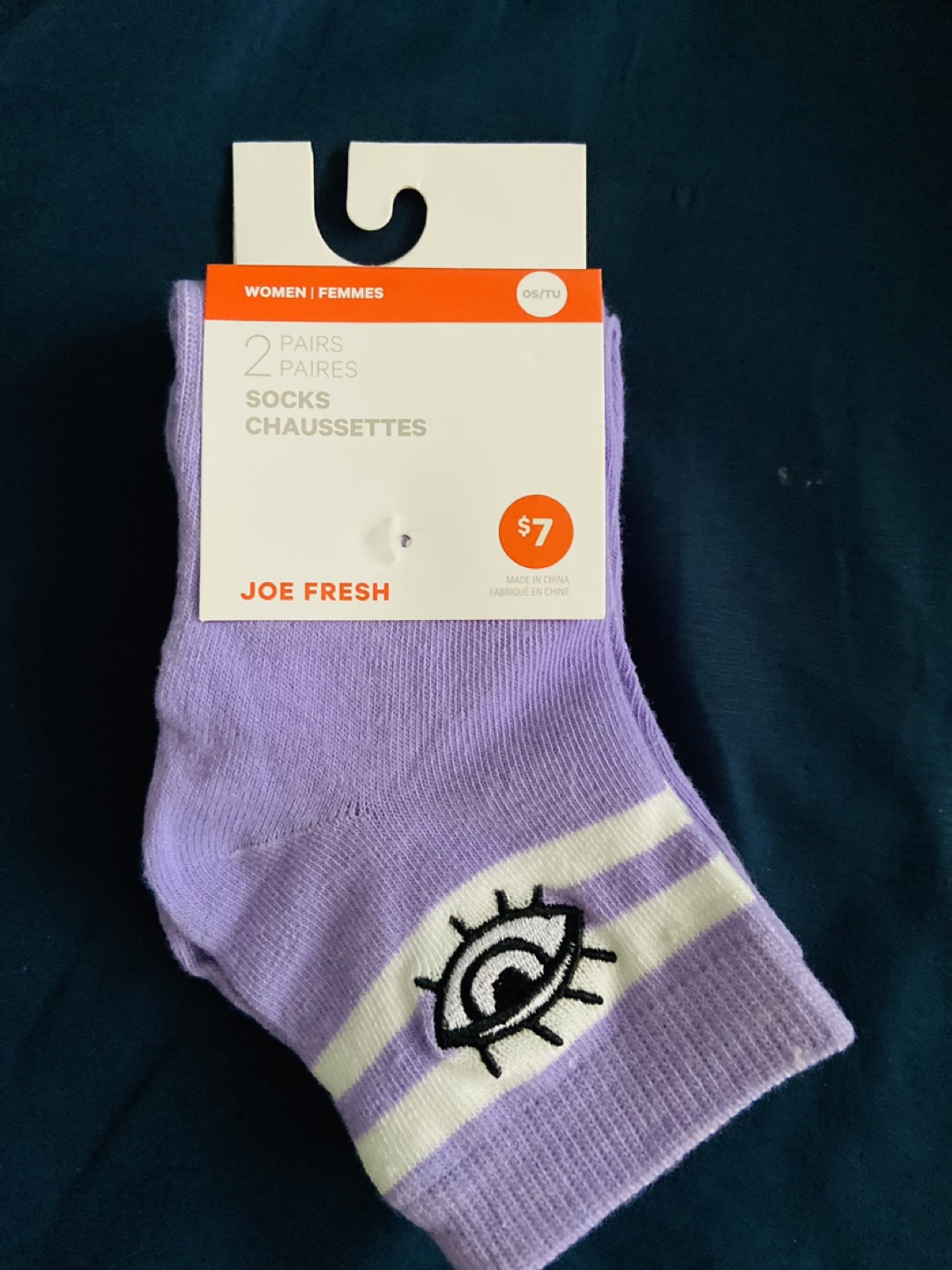 Joe Fresh Lavender Eye Socks - 2 Pairs
