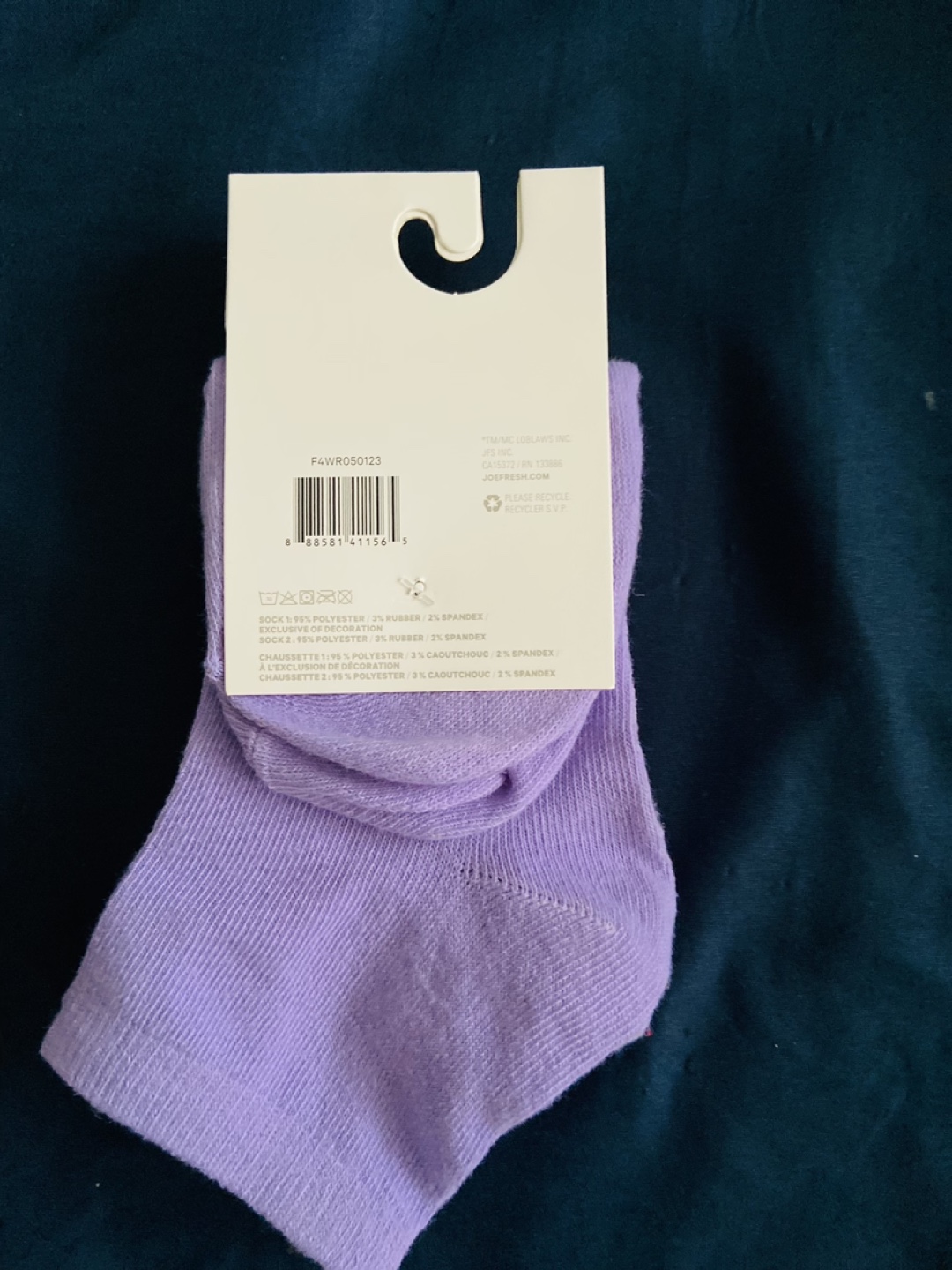 Joe Fresh Lavender Eye Socks - 2 Pairs - photo 2