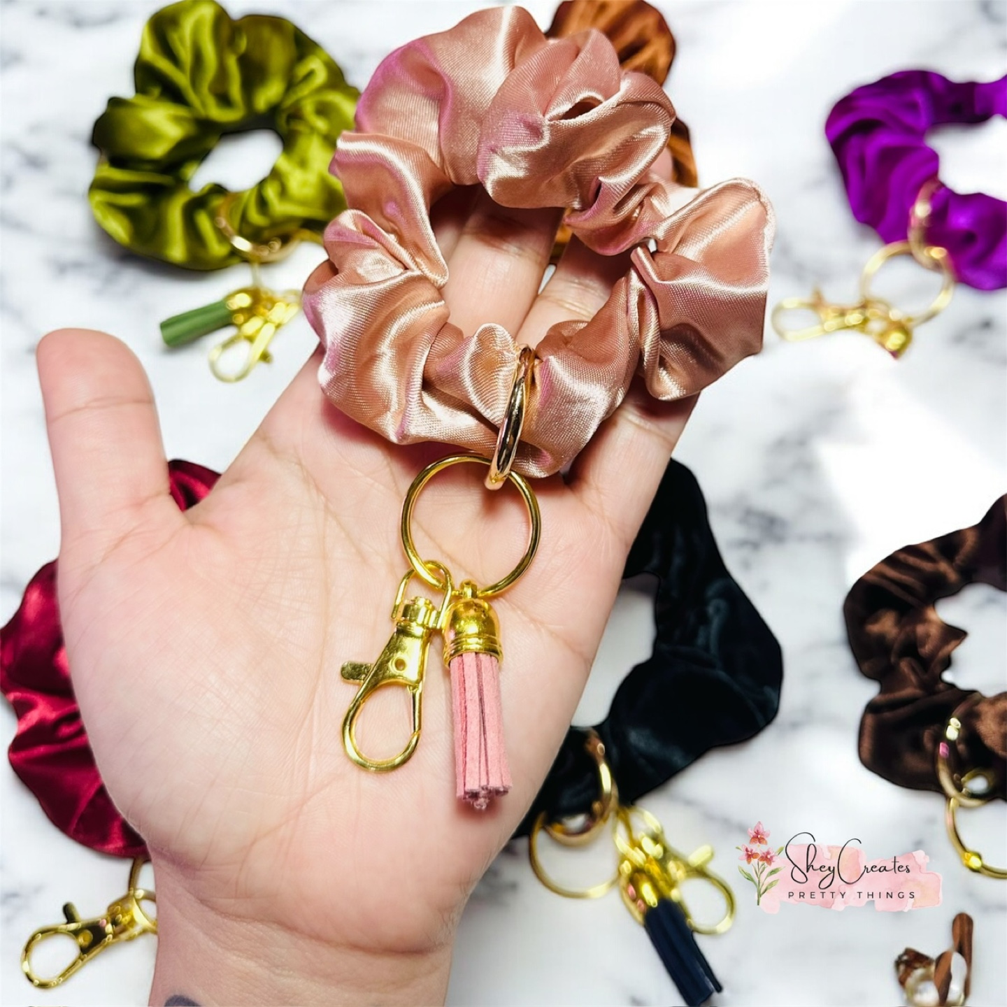 Silk Scrunchie Keyholder