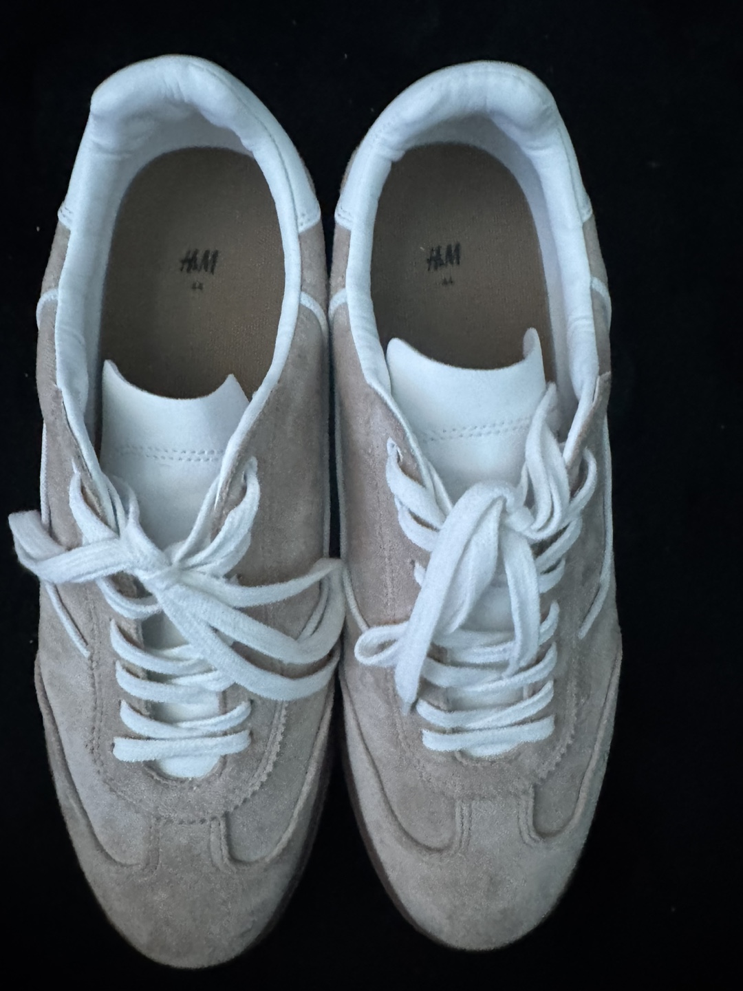 H&M Beige Suede Sneakers - Size 44