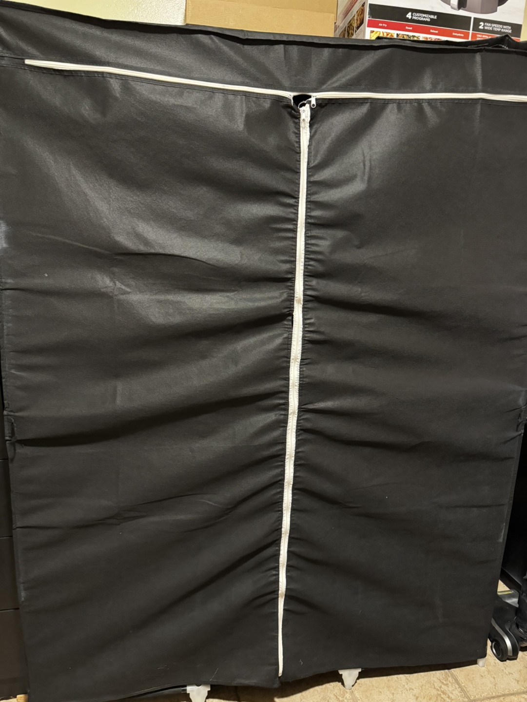 Black Fabric Wardrobe Closet Organizer - photo 2