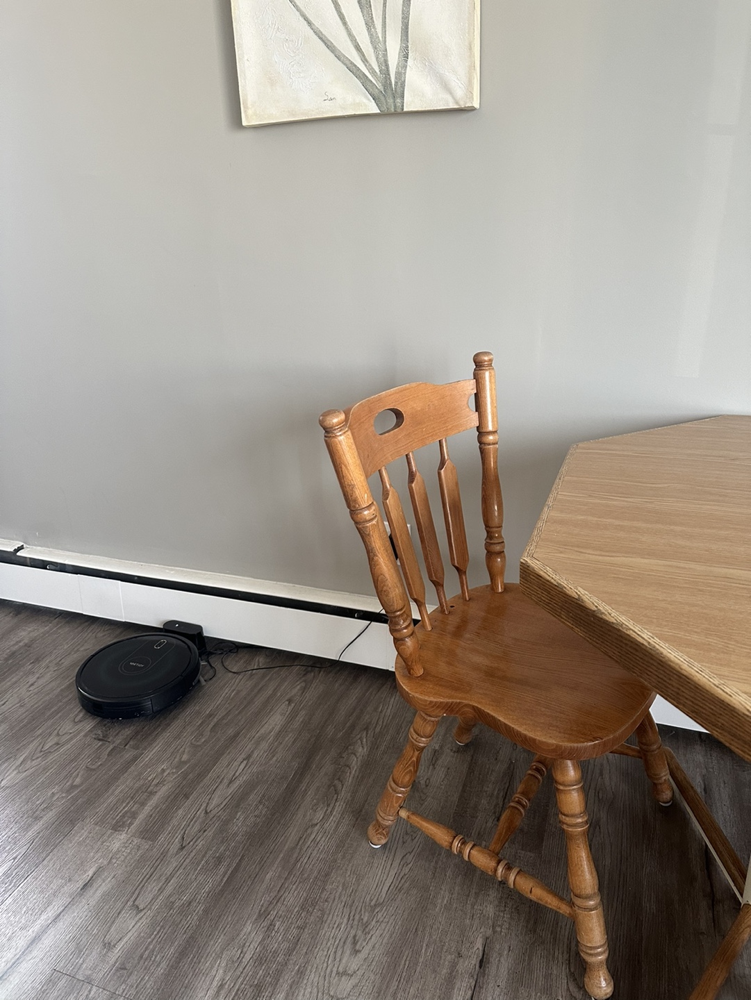 Dining Octagon Table and Three Chairs Set - photo 3