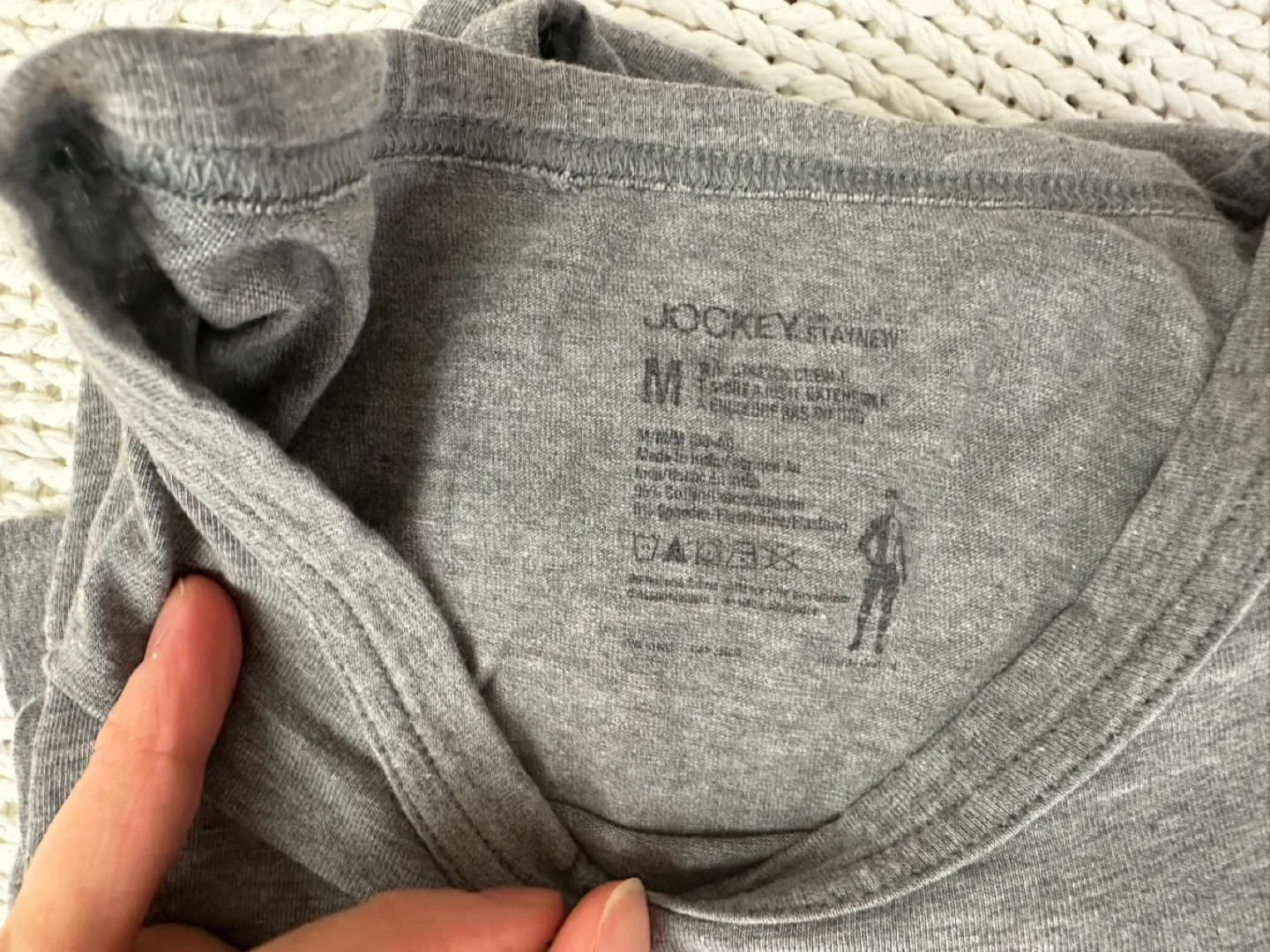 🌸 Lot (7) M (S) Jockey Men's Gray T-Shirts #freecycle image indicator(3)