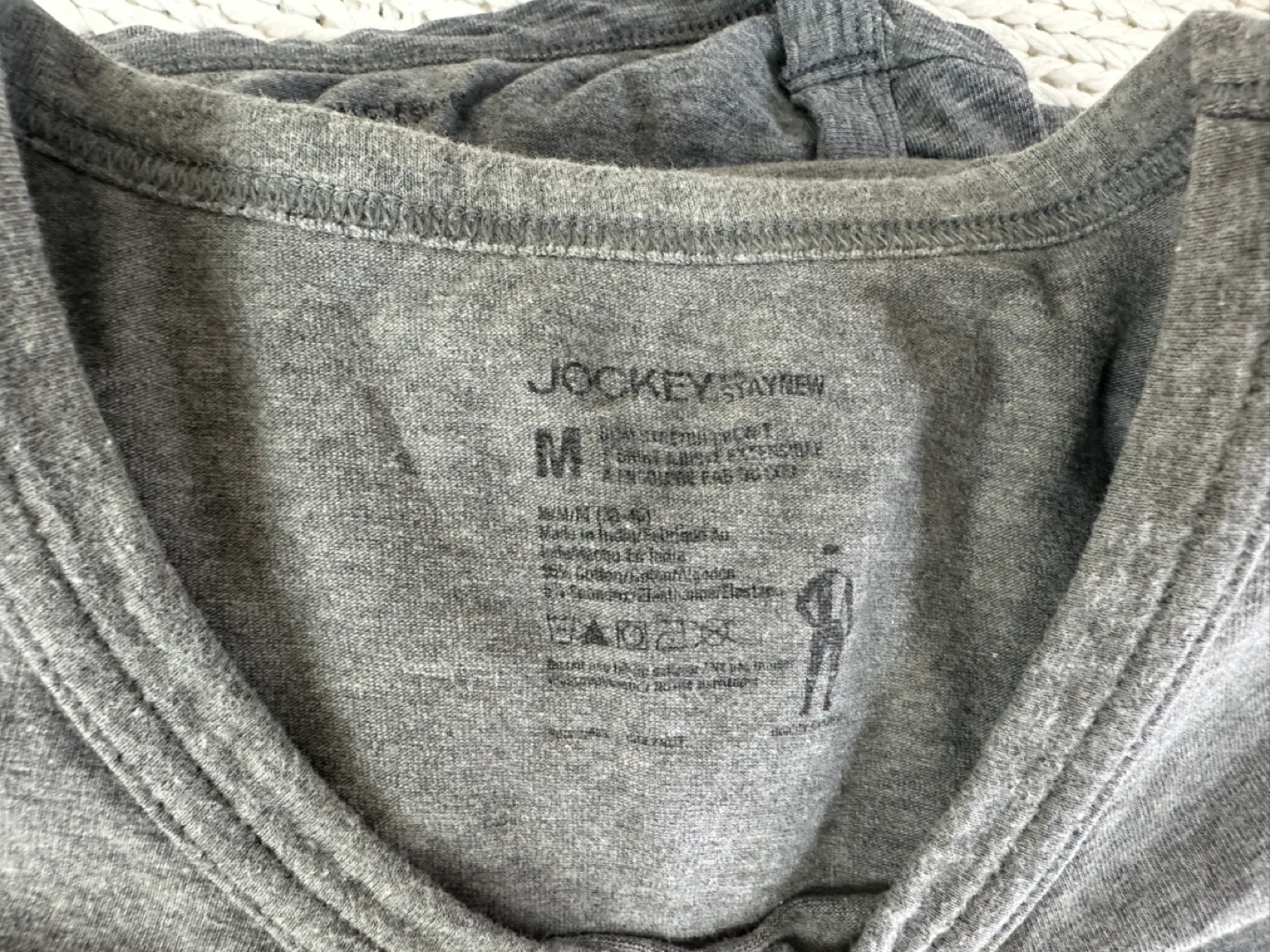 🌸 Lot (7) M (S) Jockey Men's Gray T-Shirts #freecycle image indicator(2)