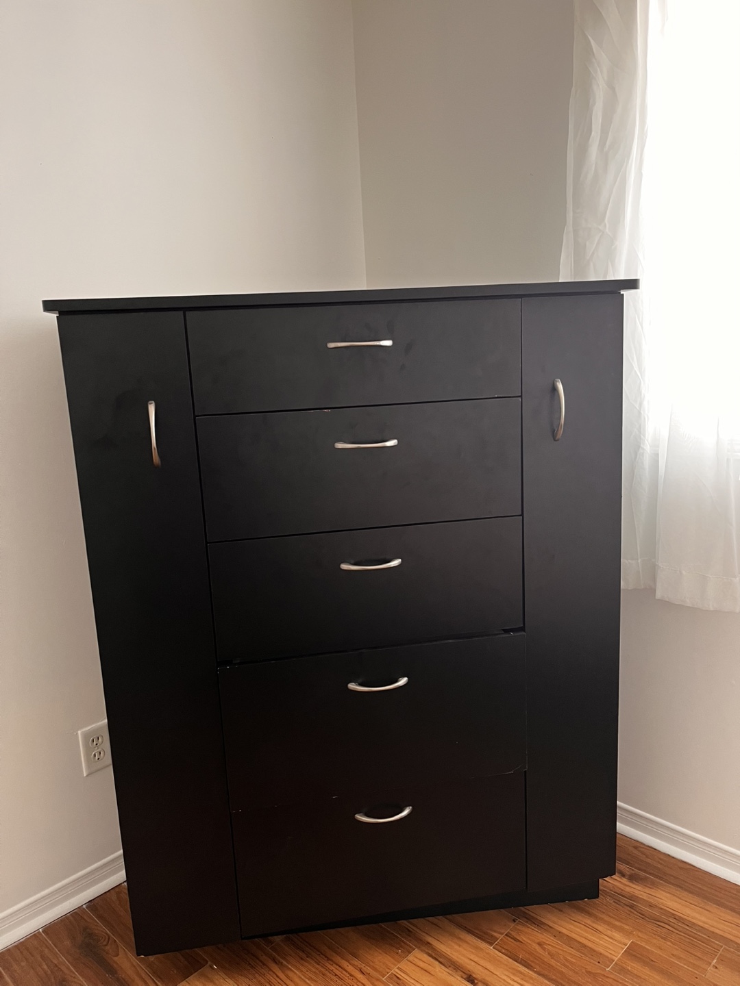 Black Corner Chest of Drawers